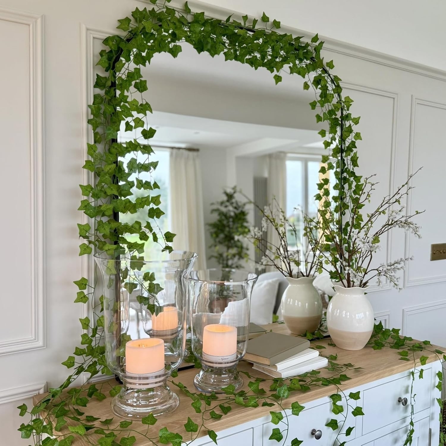 Realistic 12 Pcs Artificial Ivy Garland – Effortless Greenery for Any Occasion
