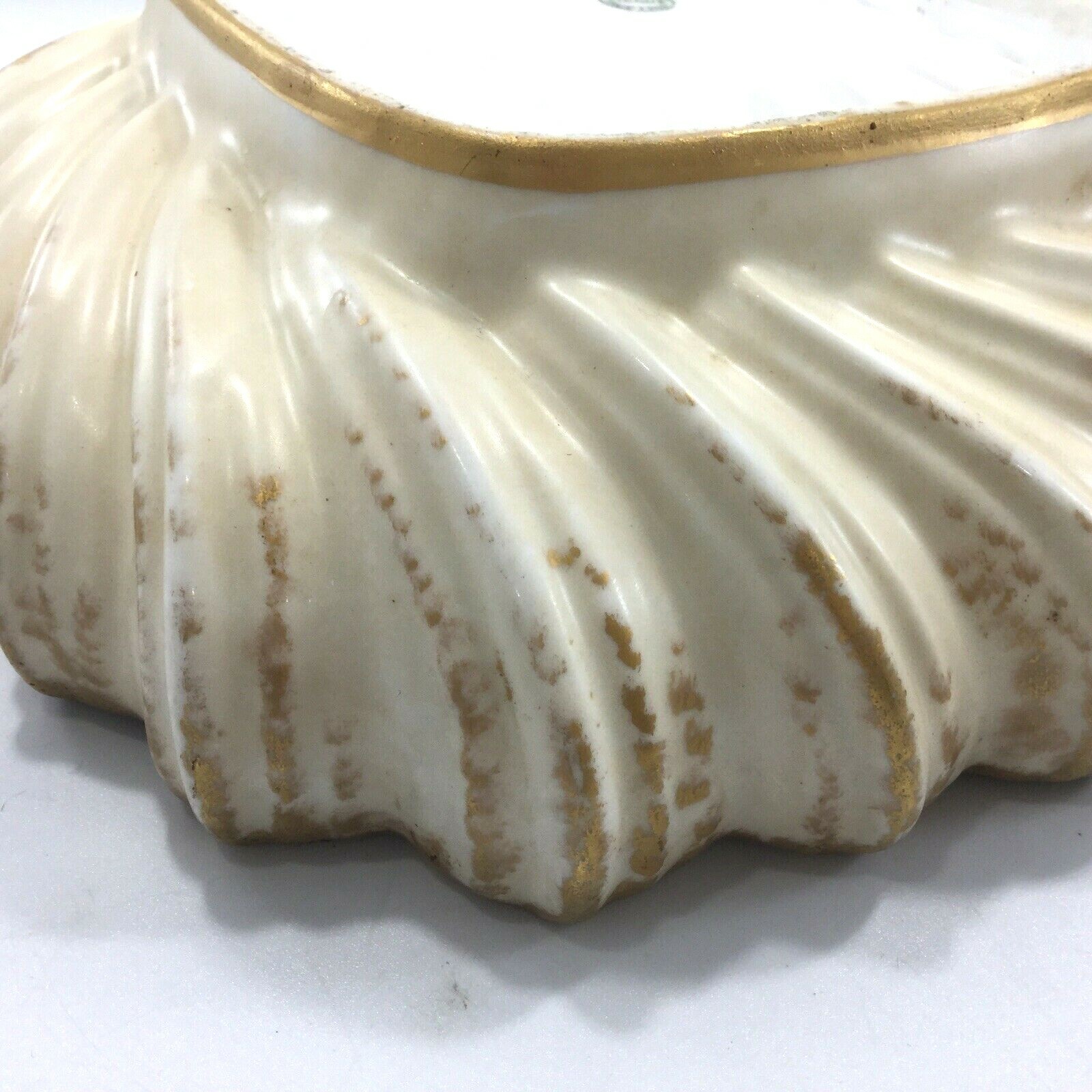 Vintage Leonard Vienna Austria Square Dish or Bowl Gilded Shell Pink