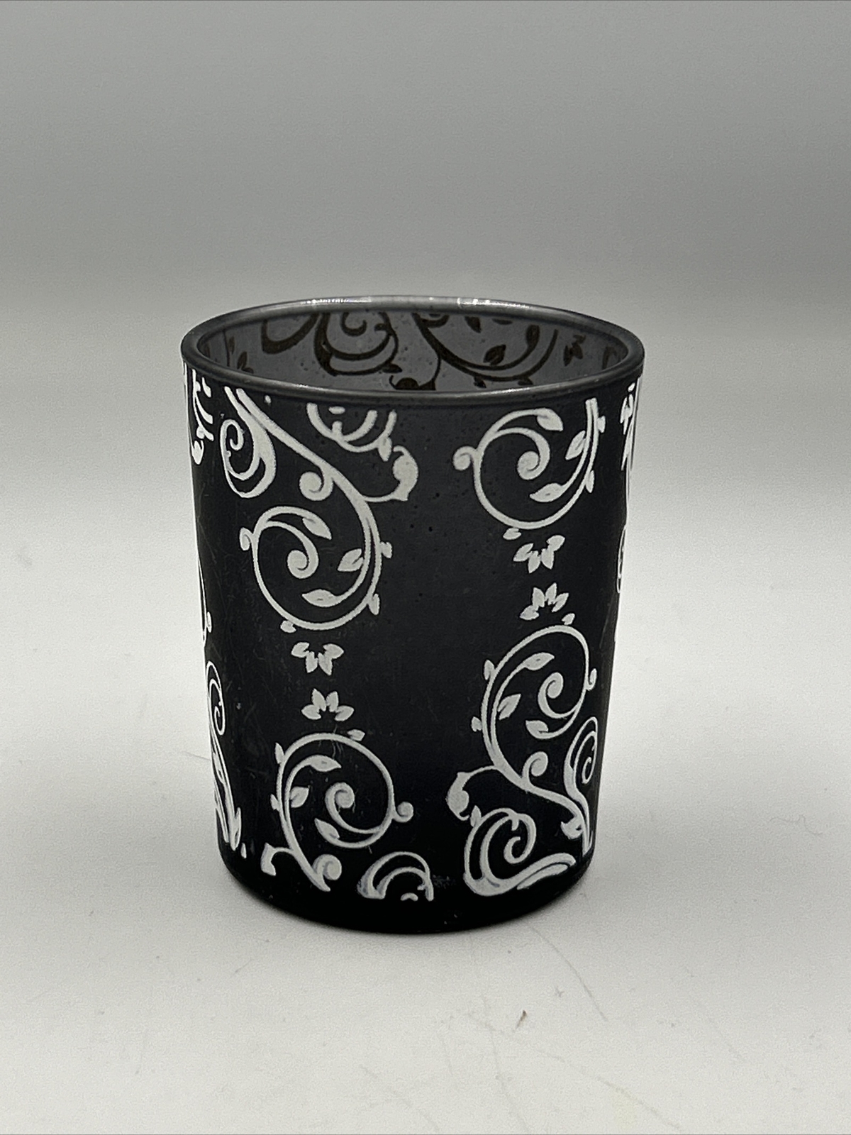 Glass LETTER A VOTIVE CANDLE HOLDER DECORATION Black