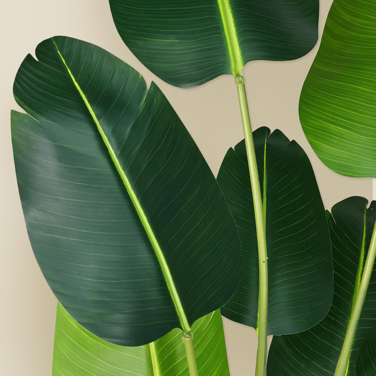 Artificial Bird of Paradise Plant 5.2Ft Fake Tropical Palm Tree with 10Trunks