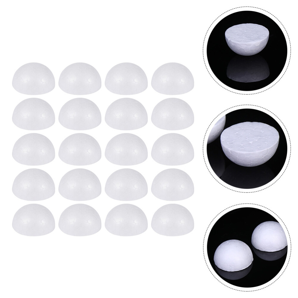 20pcs Craft Polystyrene Balls Flower Holder Craft Flower Arranging Half Balls