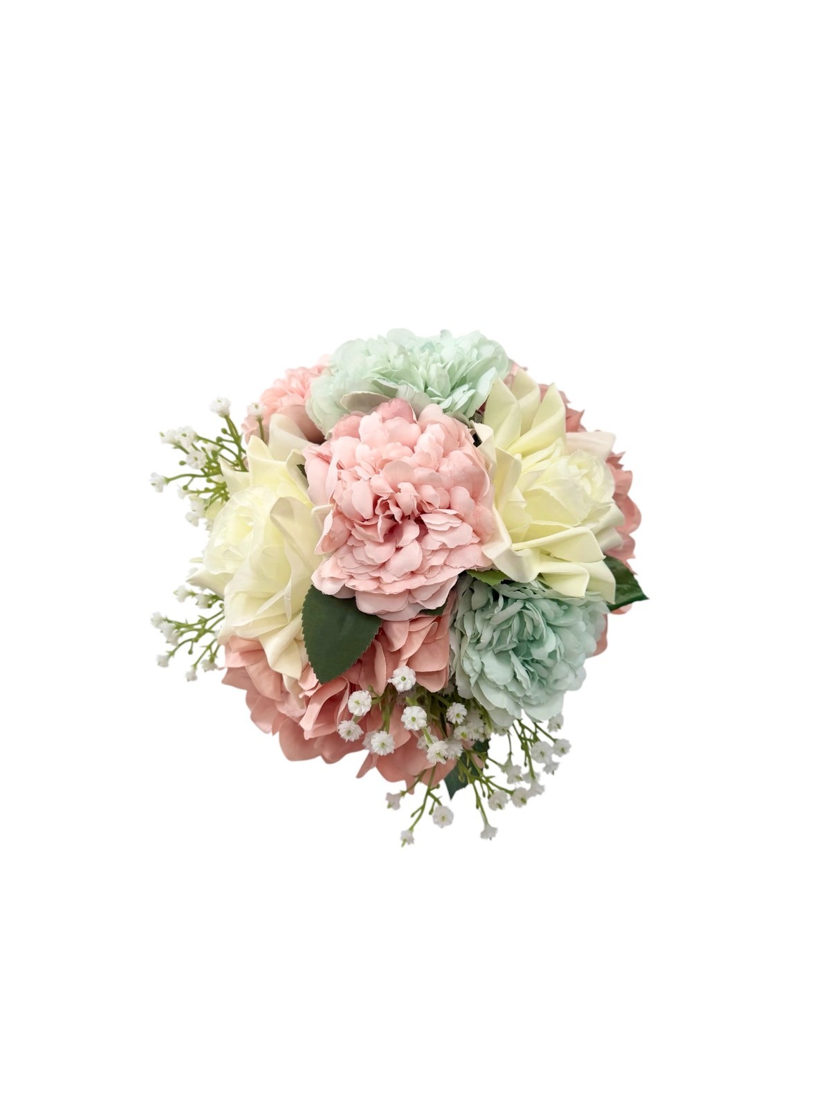 Pink & Sage Green Bridal Bouquet, Pastel Wedding Flowers, Blush Bouquet