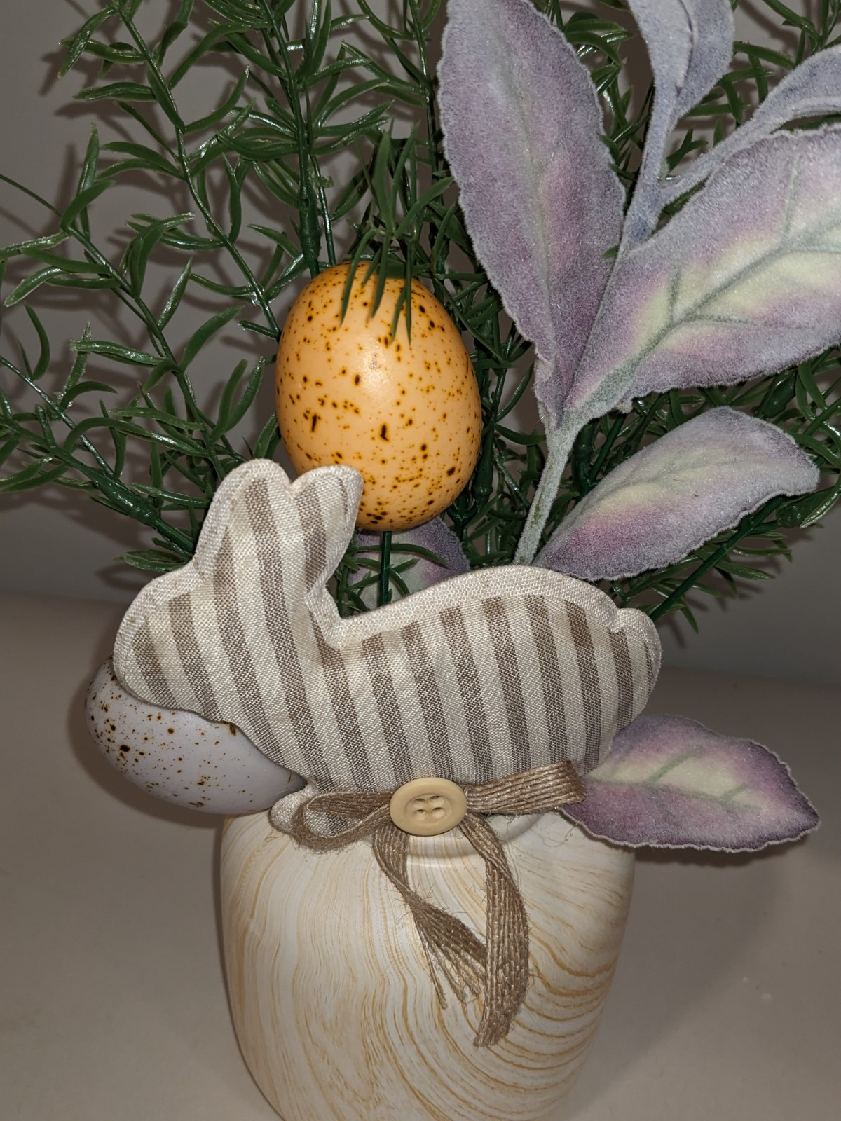 New Handmade Spring Easter Floral Bunny Decor~Farmhouse Country~