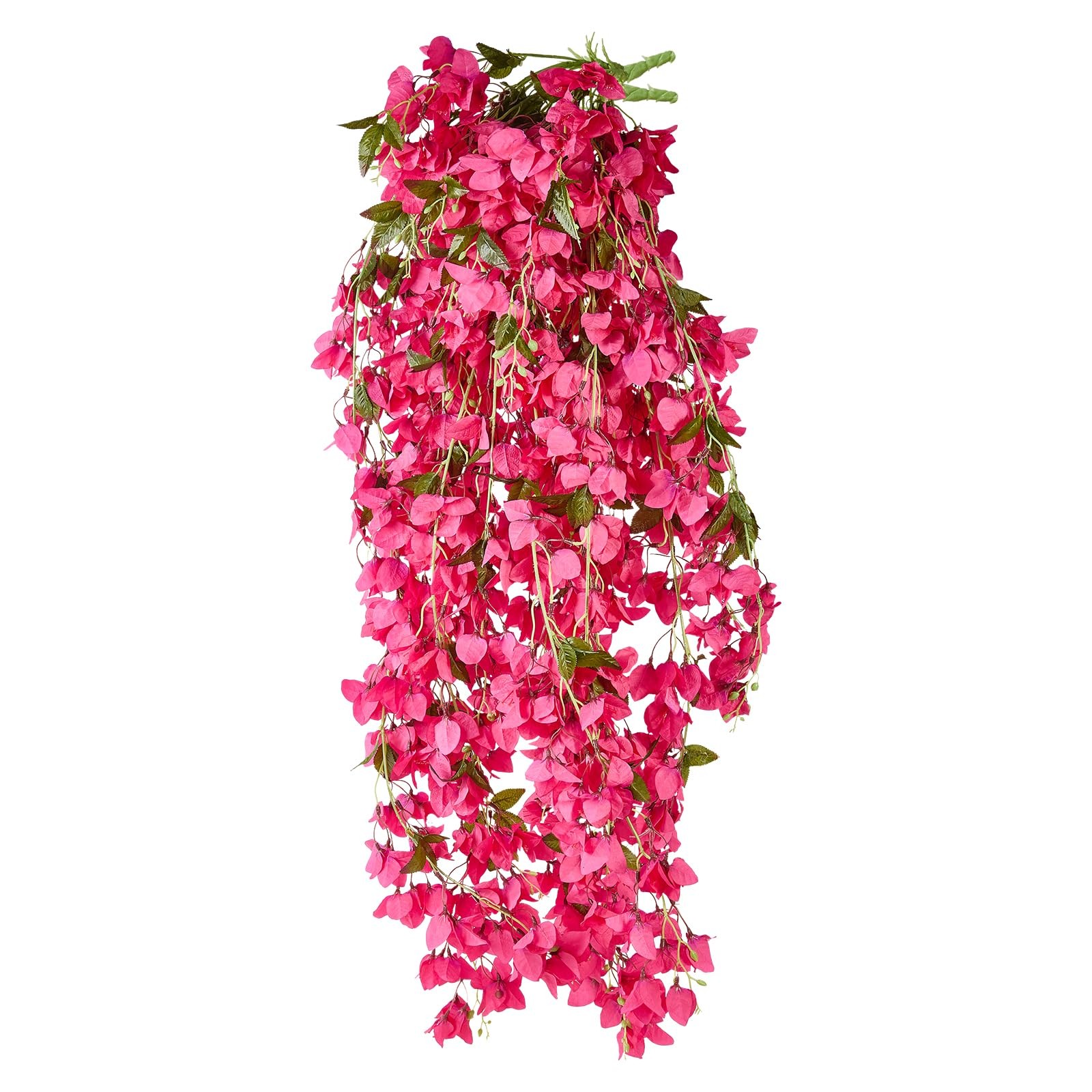 2 PCS 50 Inch Silk Bougainvillea Artificial Flowers, Faux Triangle Plum Flowe…