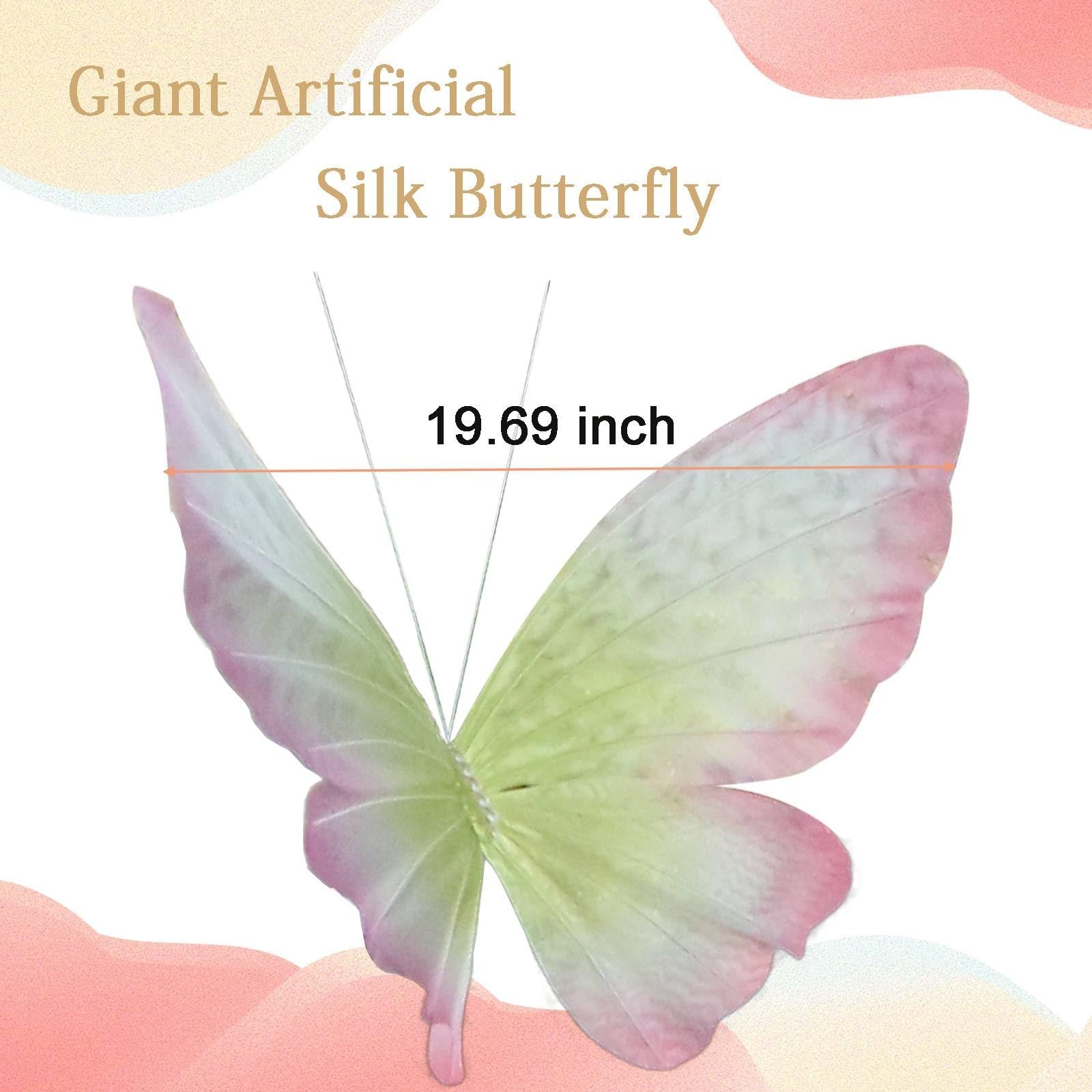3Pcs Silk Butterfly Decorations,19.6″ Large Butterfly Wall Decor,Mariposas Gr…
