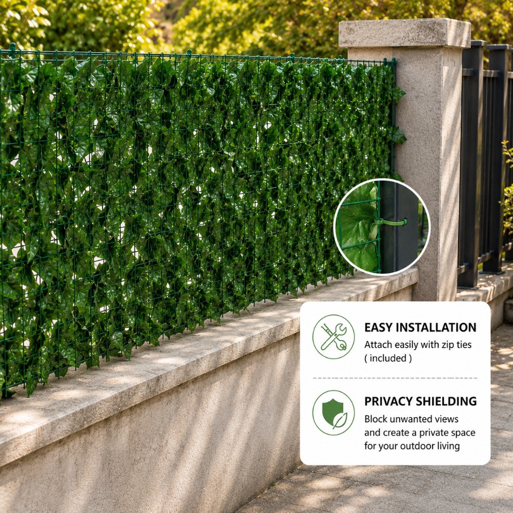 Artificial Ivy Privacy Fence