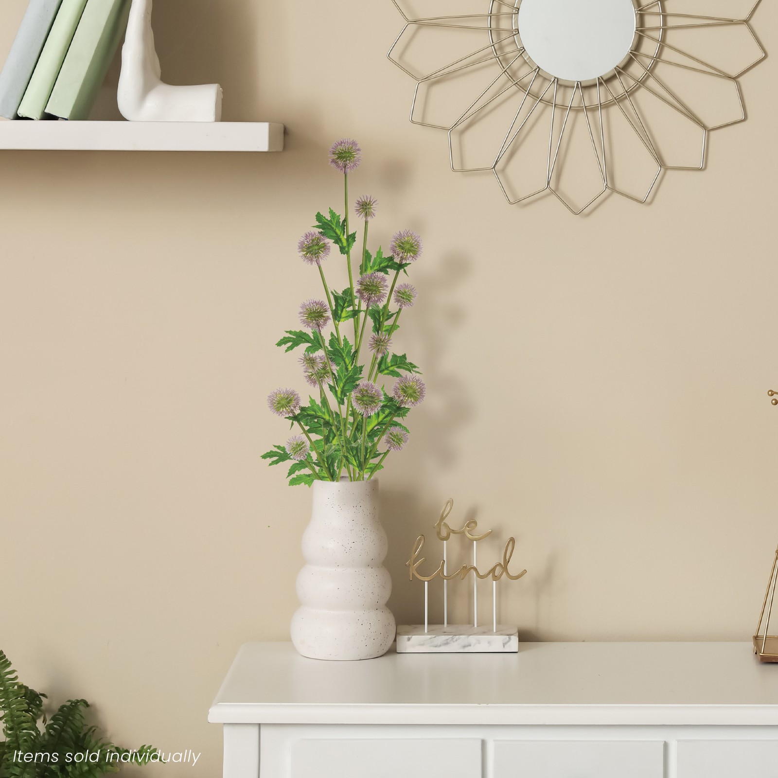 Allstate 28.25″ Lavender Globe Thistle Artificial Spray