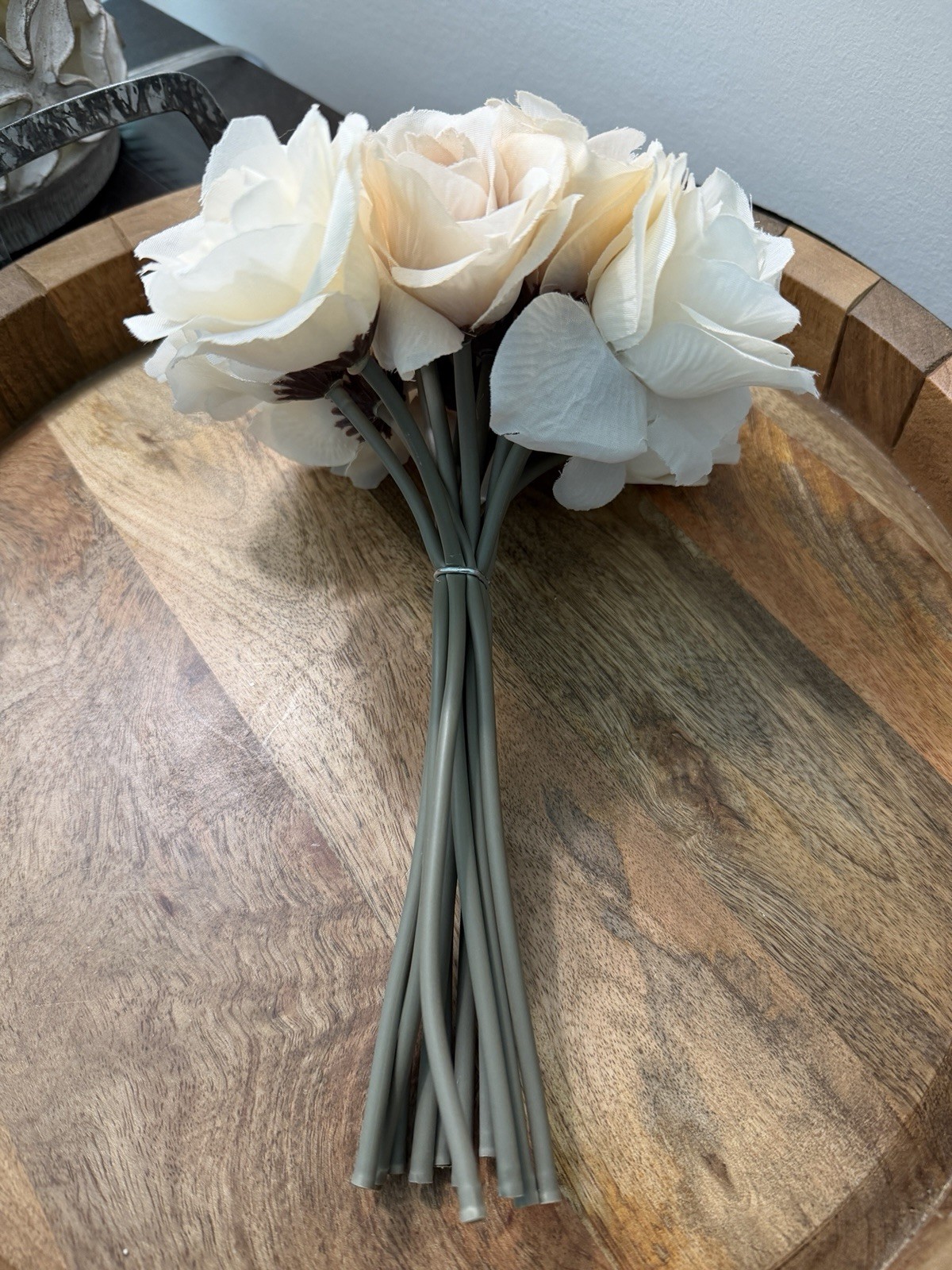 Faux Roses Flowers Only (Vase Not Included) Bouquet Arrangement 11″H X 8″W