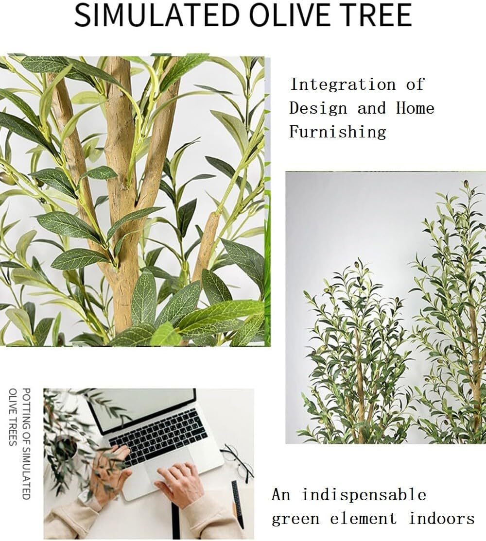 Artificial Olive Tree with Pot – Realistic Leaves & Olives