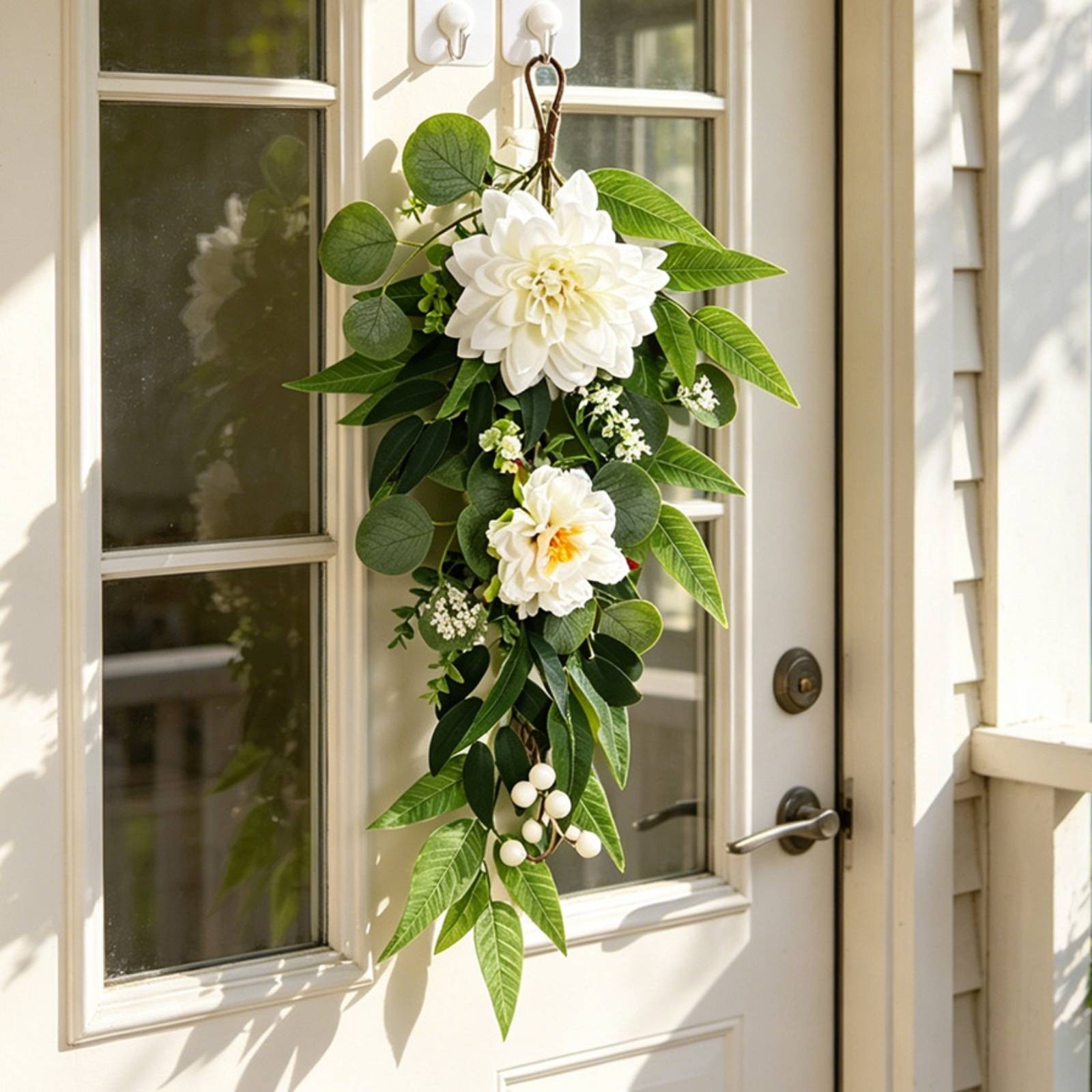 Hanging Floral Decoration Textile and Synthetic Material Artificial Flower Door