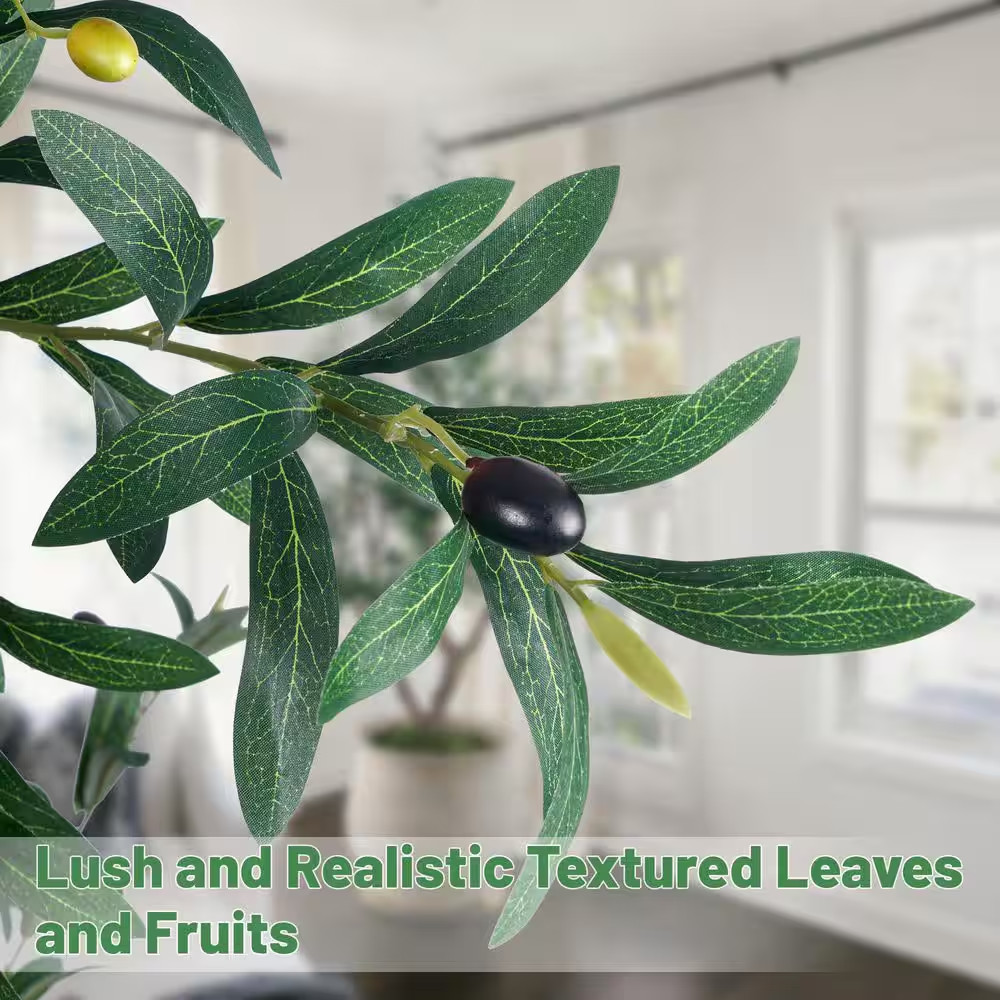 7 Ft. Artificial Olive Tree Faux Olive Silk Tree Faux Plant in Pot for Indoor…