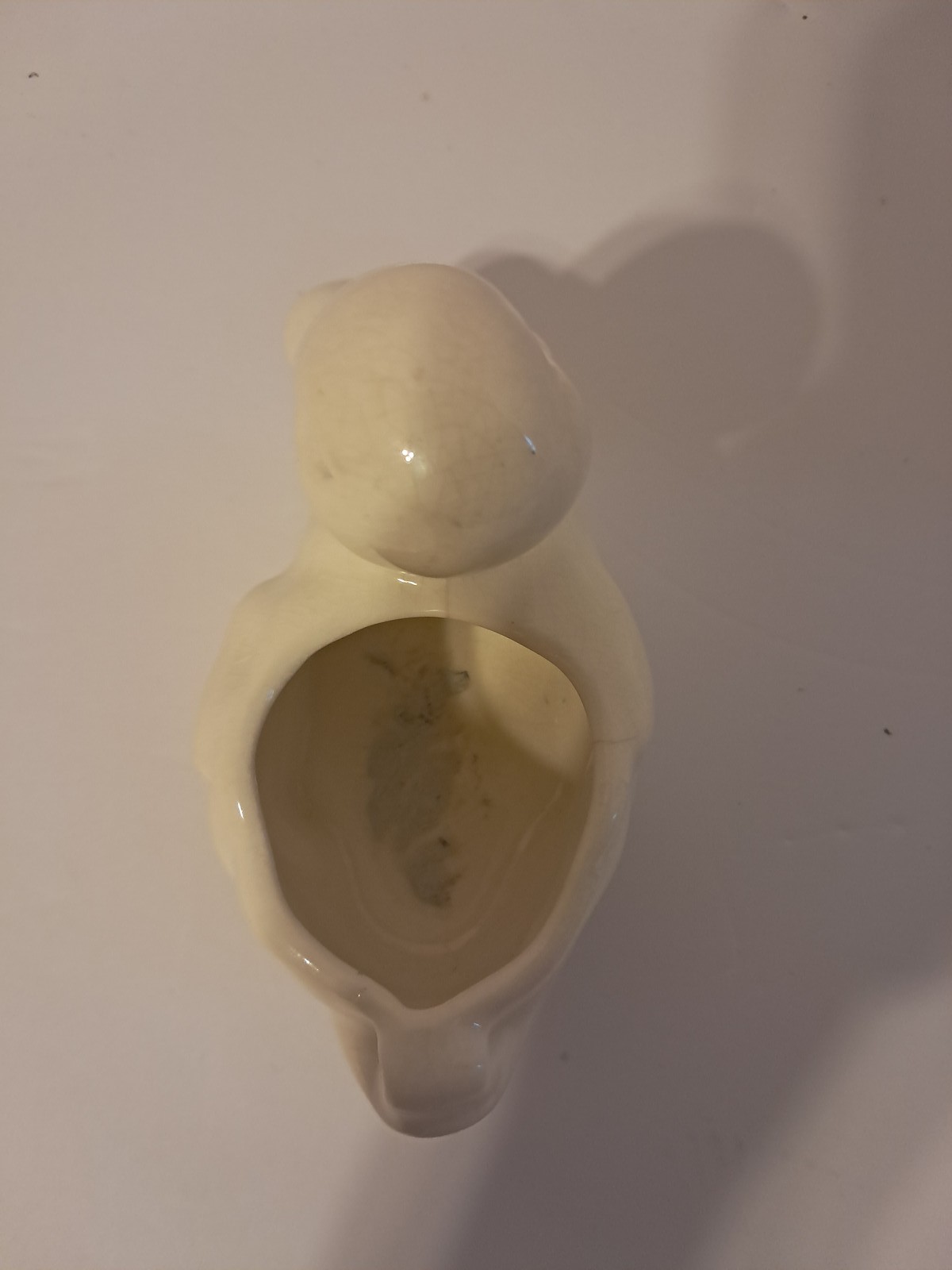 Vintage Style Ceramic Duck Planter Cream Off-White Figural Home Decor