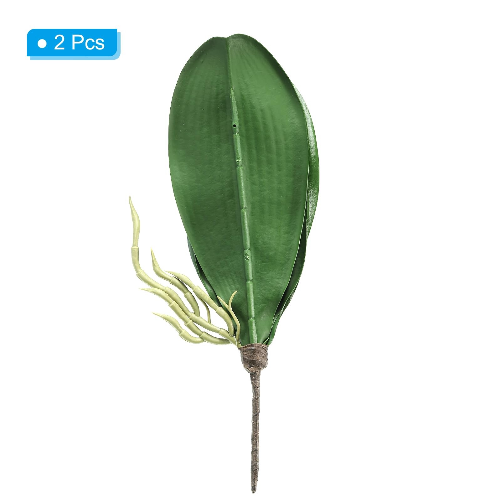 Faux Orchid Leaves 6.7 Inch, 2 Pack Small Artificial Phalaenopsis Foliage Rea…