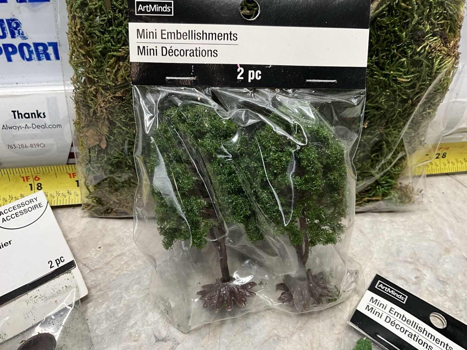 Better Homes & Gardens Sheet Moss Mini Trees Lot Village Zen Fairy Garden Poplar