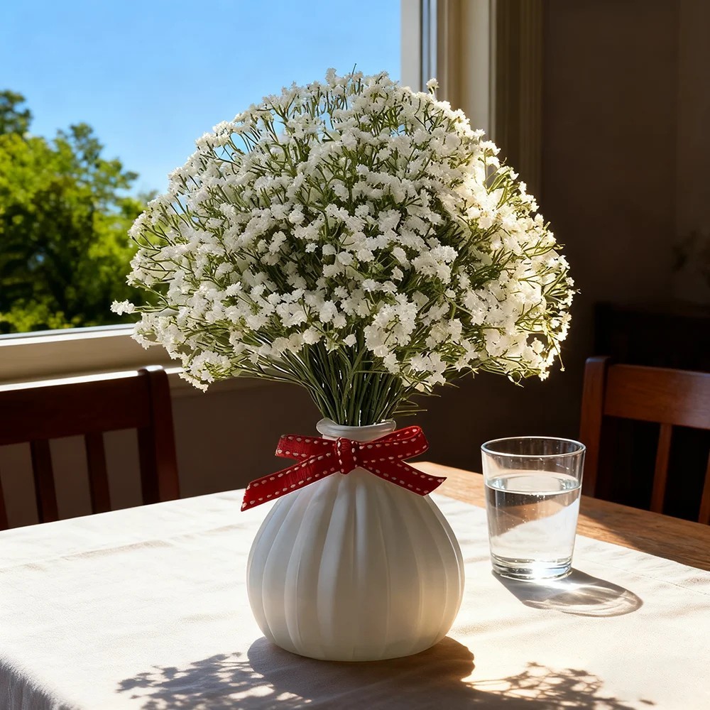 30Pcs Baby Breath Artificial Flowers Fake Babys Breath Gypsophila Flowers Bulk