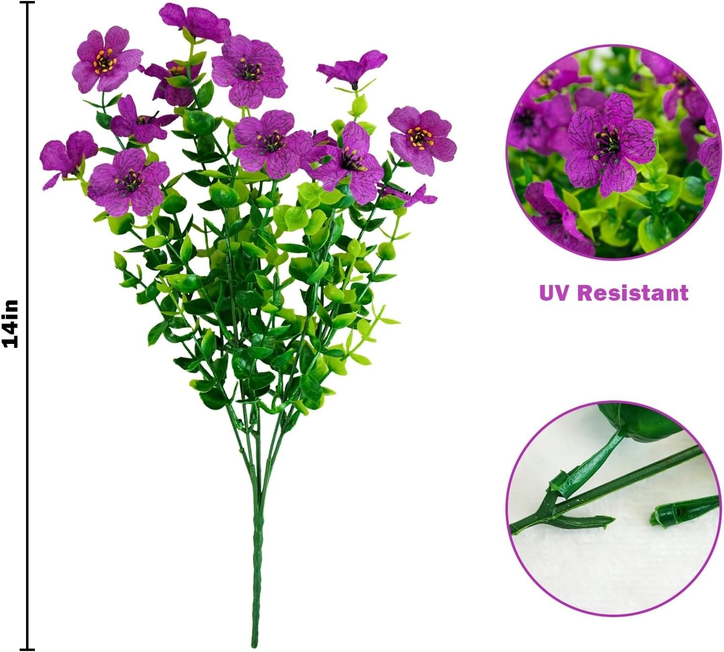Elegant Faux Purple Daisy Collection – UV & Dust Resistant for Every Occasion