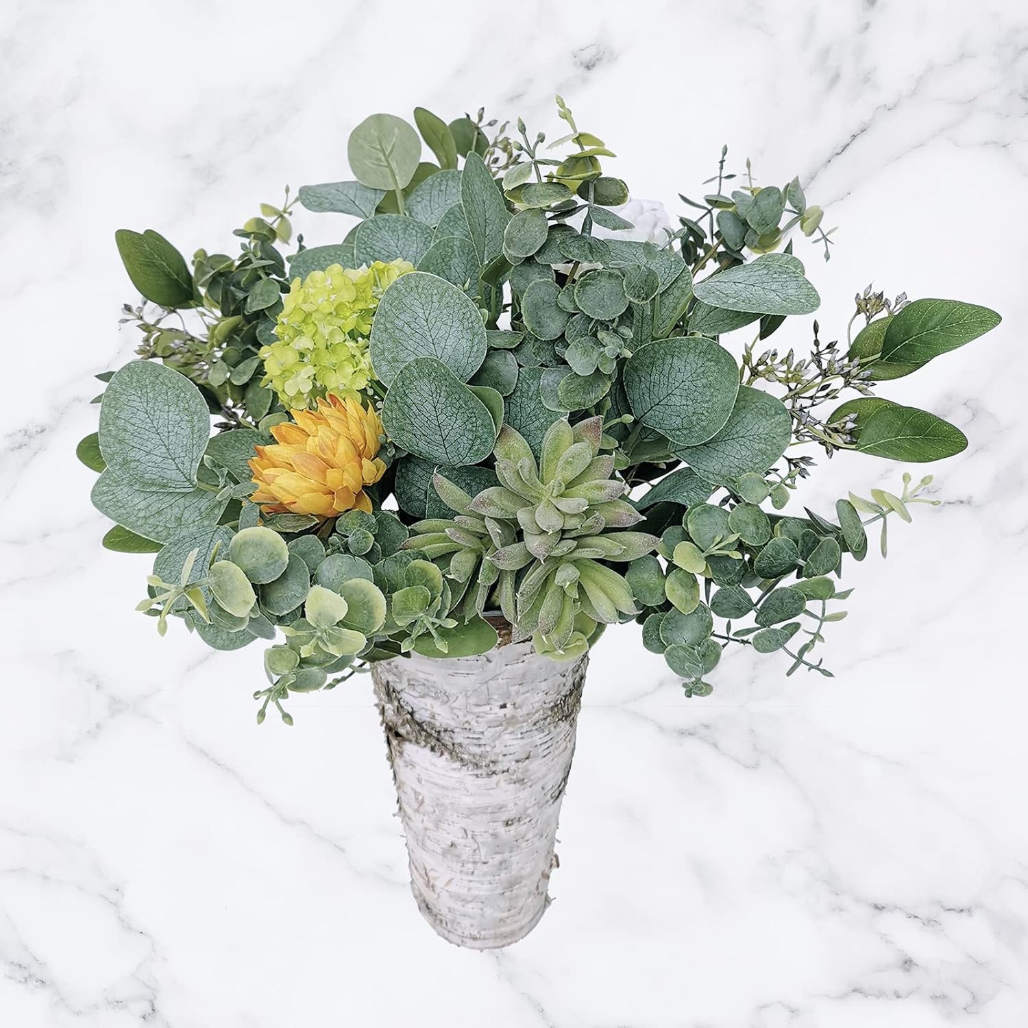 10 Pcs Mixed Eucalyptus Leaves Stems Bulk Artificial Silver Dollar Green,grey