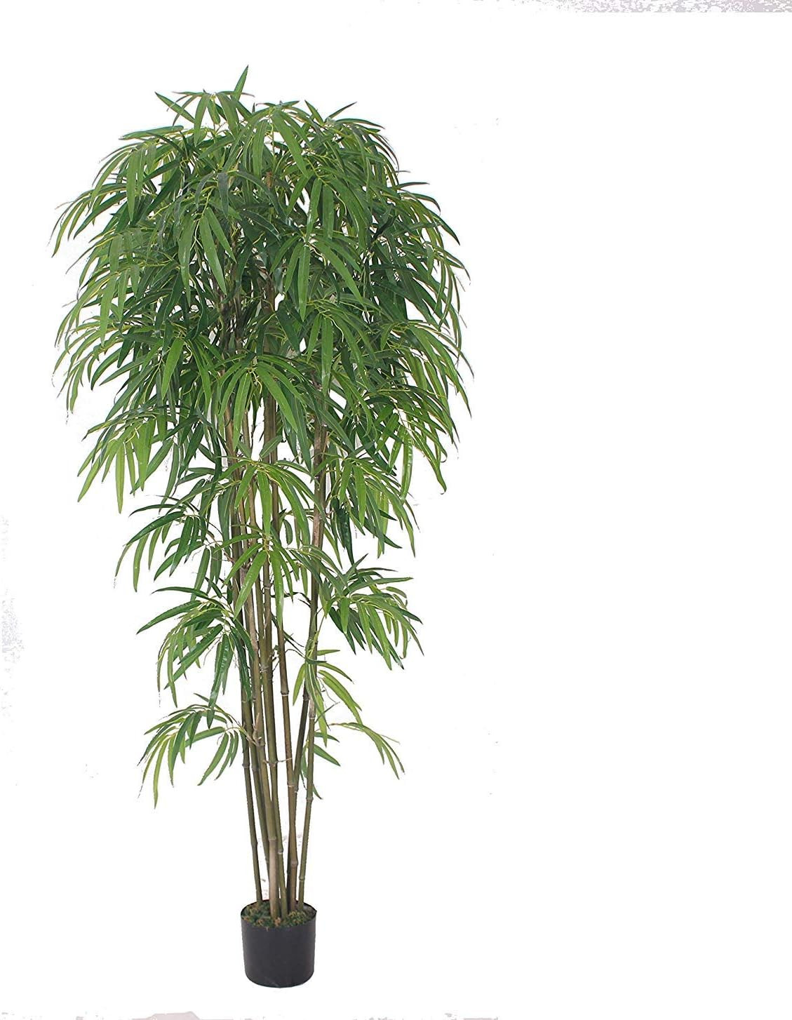 Lifelike 7′ Emerald Green Bamboo Tree with UV Protection & Nursery Pot