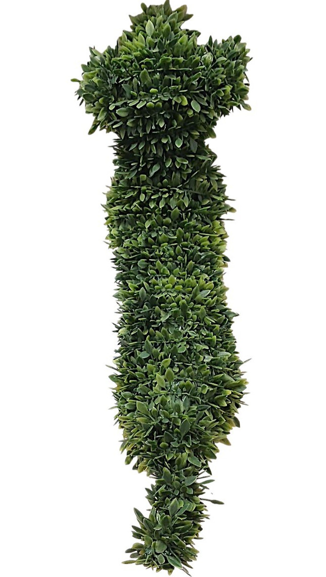 GrandinRoad 18″L Topiary Dog DACHSHUND Faux Realistic Boxwood Decor In Outdoor