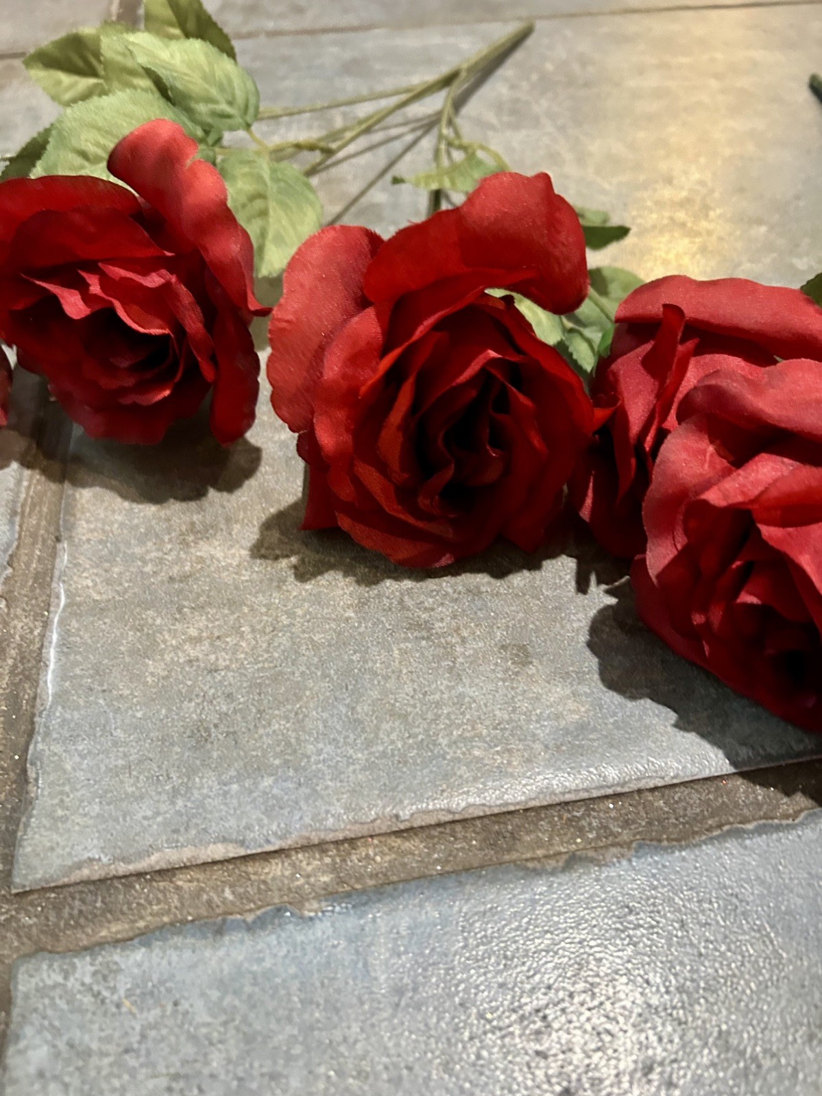 Artificial Rose Flowers Bouquet Burgundy 10 Blooms Long Stem Red Roses Bouquet