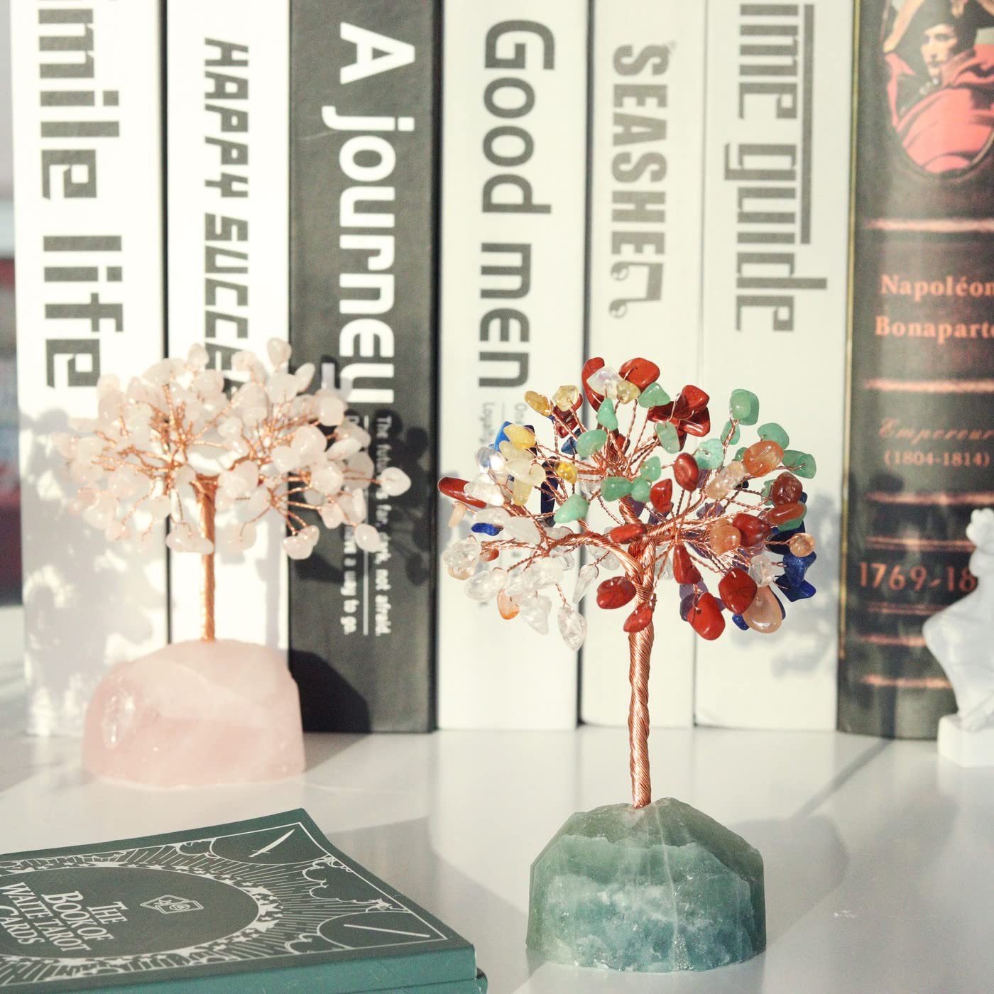7 Chakra Healing Crystal Tree Natural Gemstone Crystals Stone Base Copper Wire