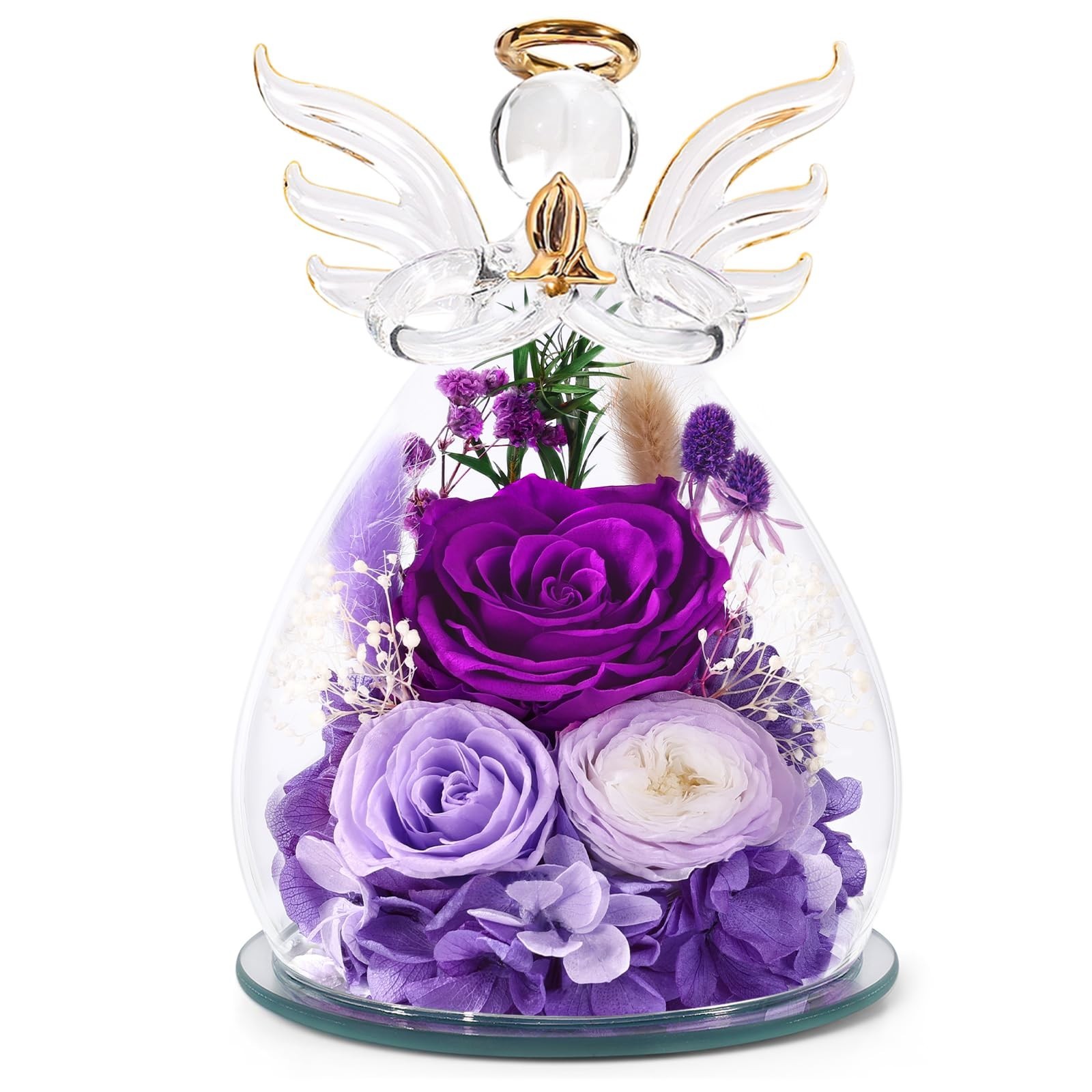 Eternal Preserved Rose in Glass – Fresh Forever Flower Gift for Women, Mom, Gran