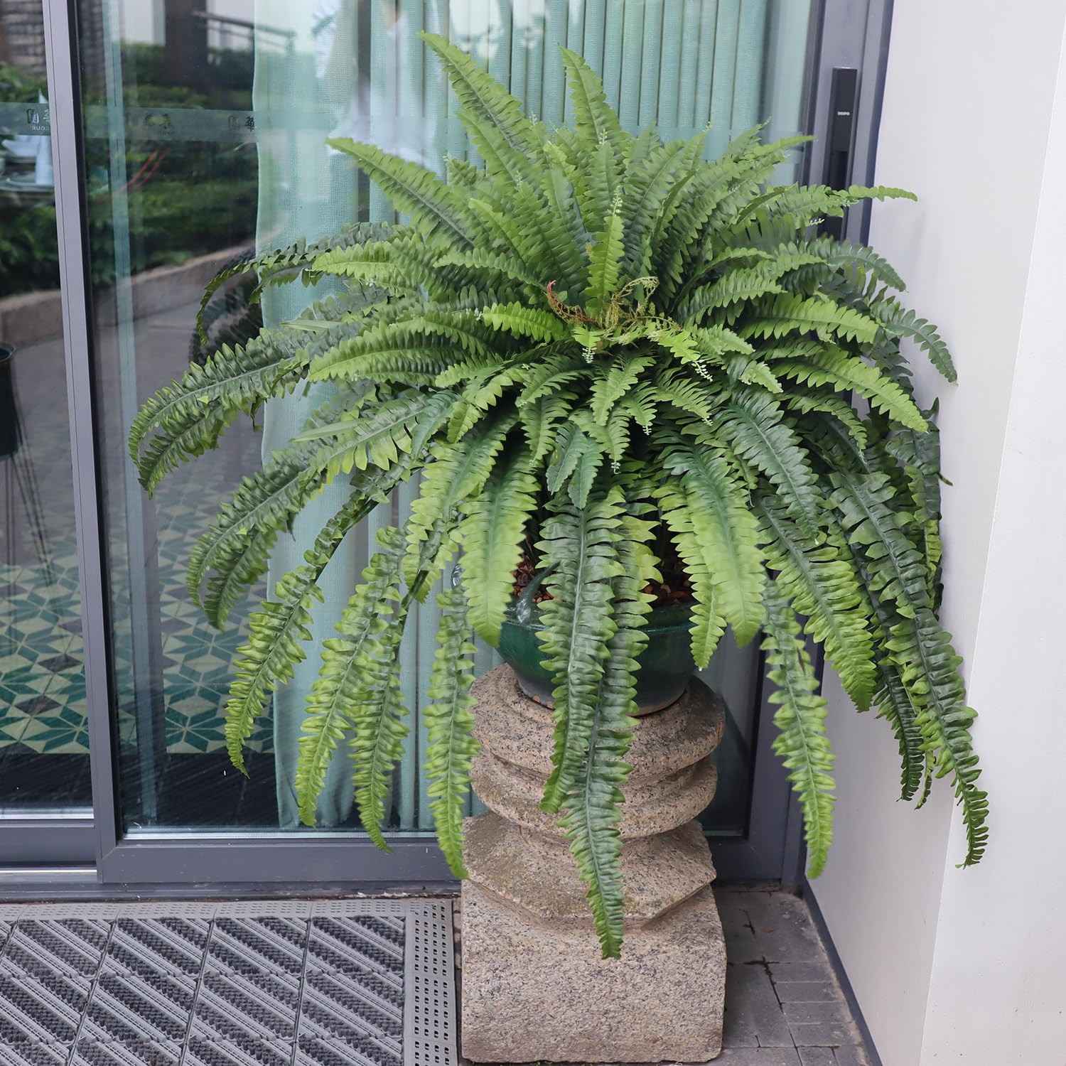 Artificial Fern for Outdoor Large 68″ Fake Fern Artificial Plants UV Resistant F