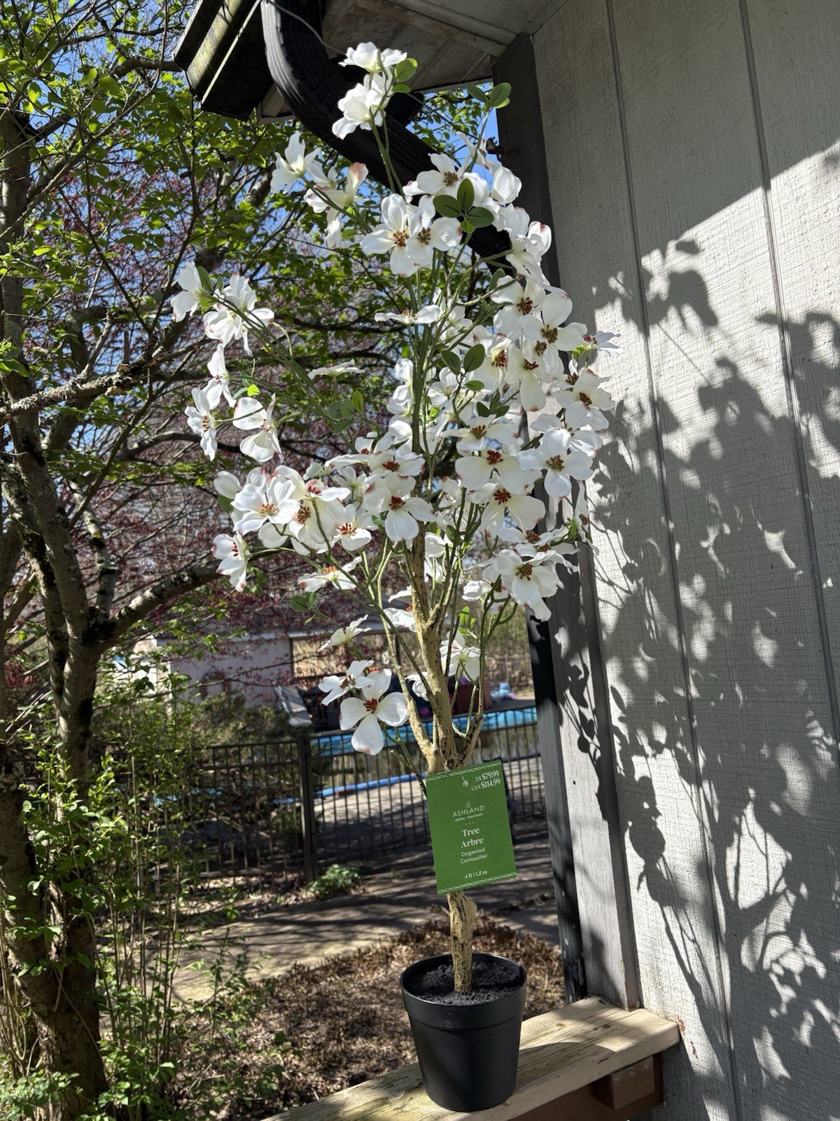 Ashland Artificial 4 Ft. Dogwood Silk Tree Potted