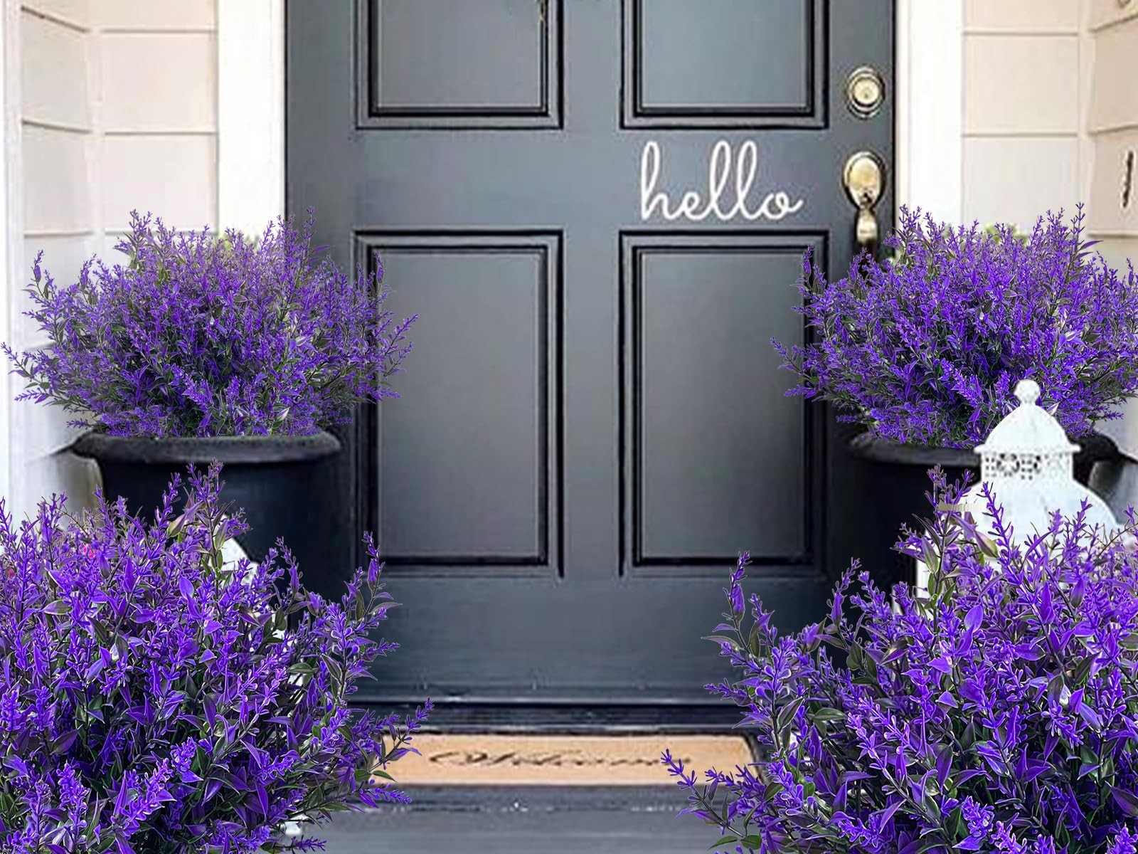 Artificial Lavender Flowers 10 Bundles Fake Outdoor Flowers UV Resistant No F…