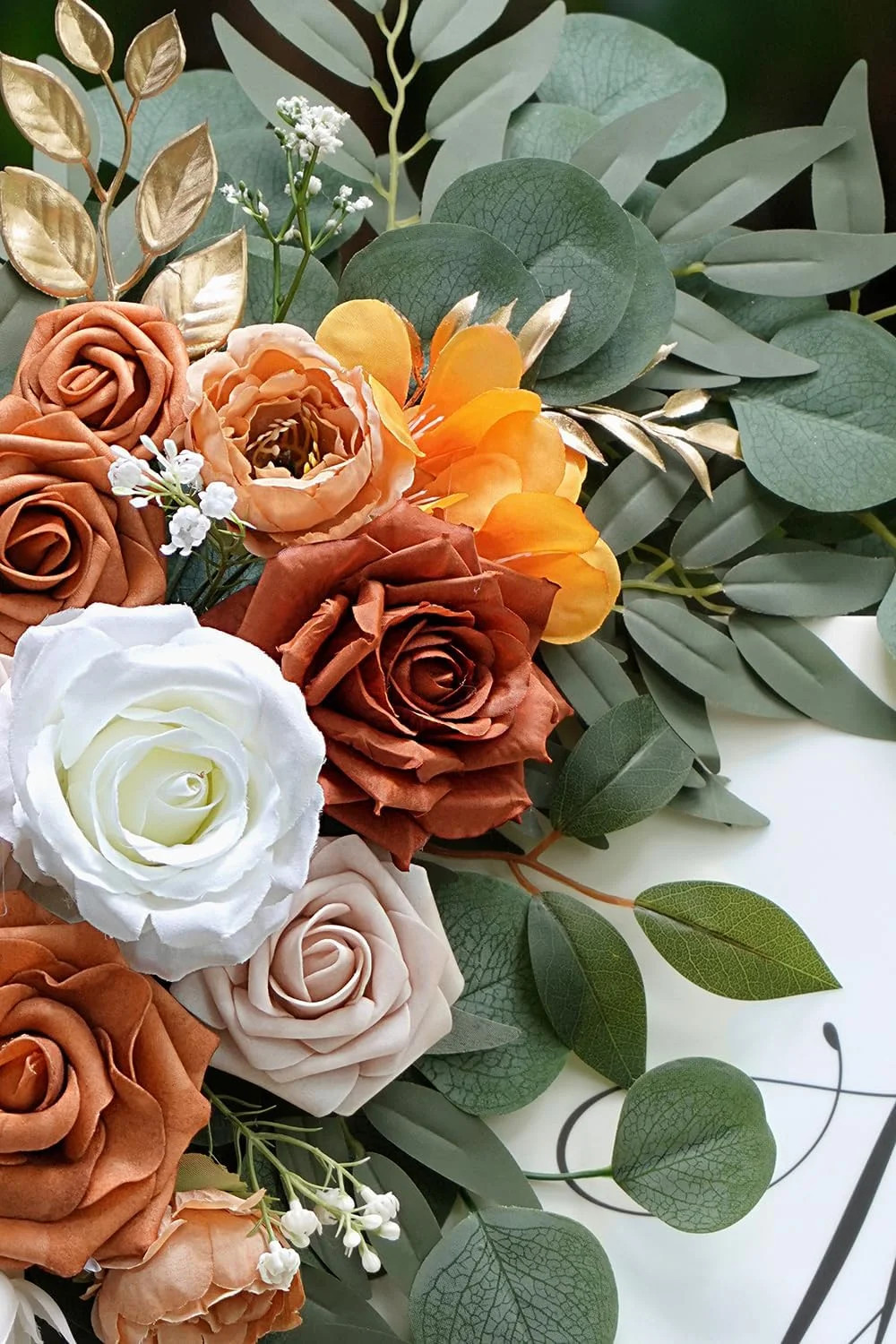 Olalaka Artificial Flower Swag Set of 2 for Wedding Welcome Signs Floral Decorat