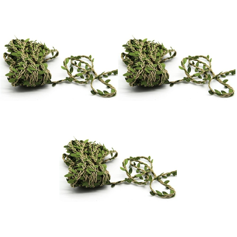 3 PCS Decorative Vines Simulation Grape Leaves Rattan Garden Wall Decorations