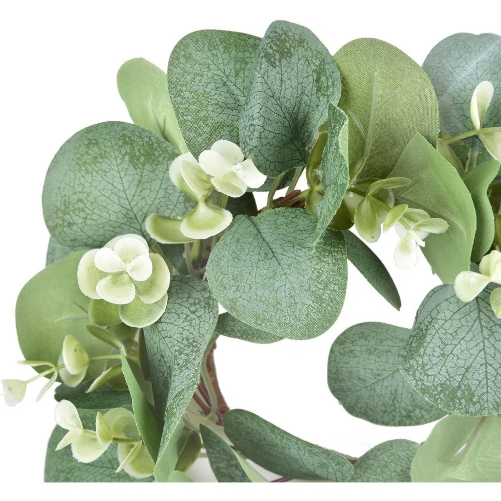 Faux Eucalyptus Kitchen Cabinet Greenery Wreath Farmhouse Decor for Door Wall