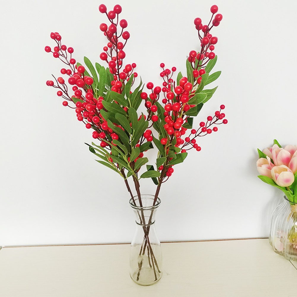 Eye catching Simulated Fruit Blueberry Berry Branch for Office Enhancement