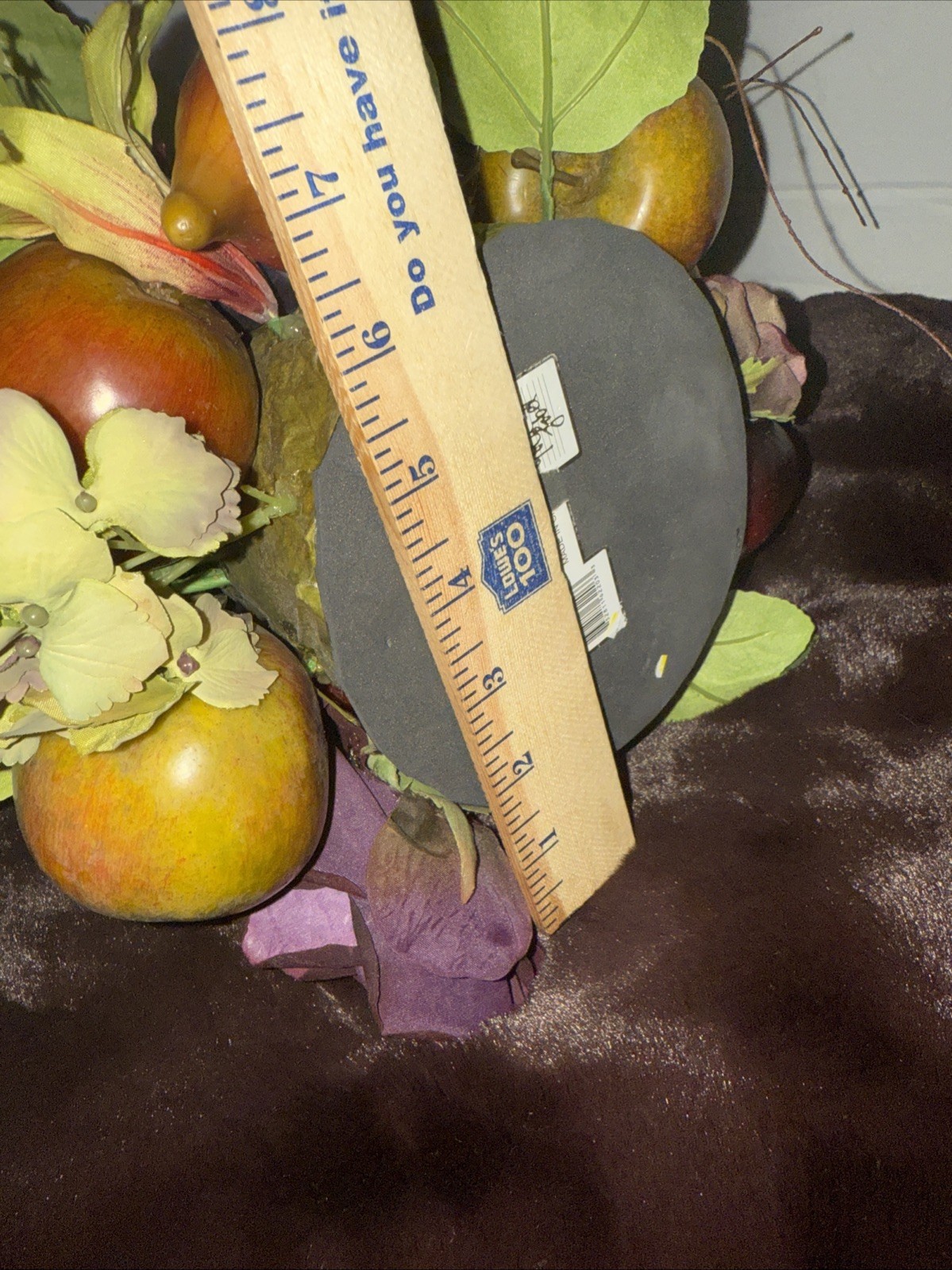 fruit topiary table decor 25″ ,Lilies , Silk Flowers , fall decor, faux fruit
