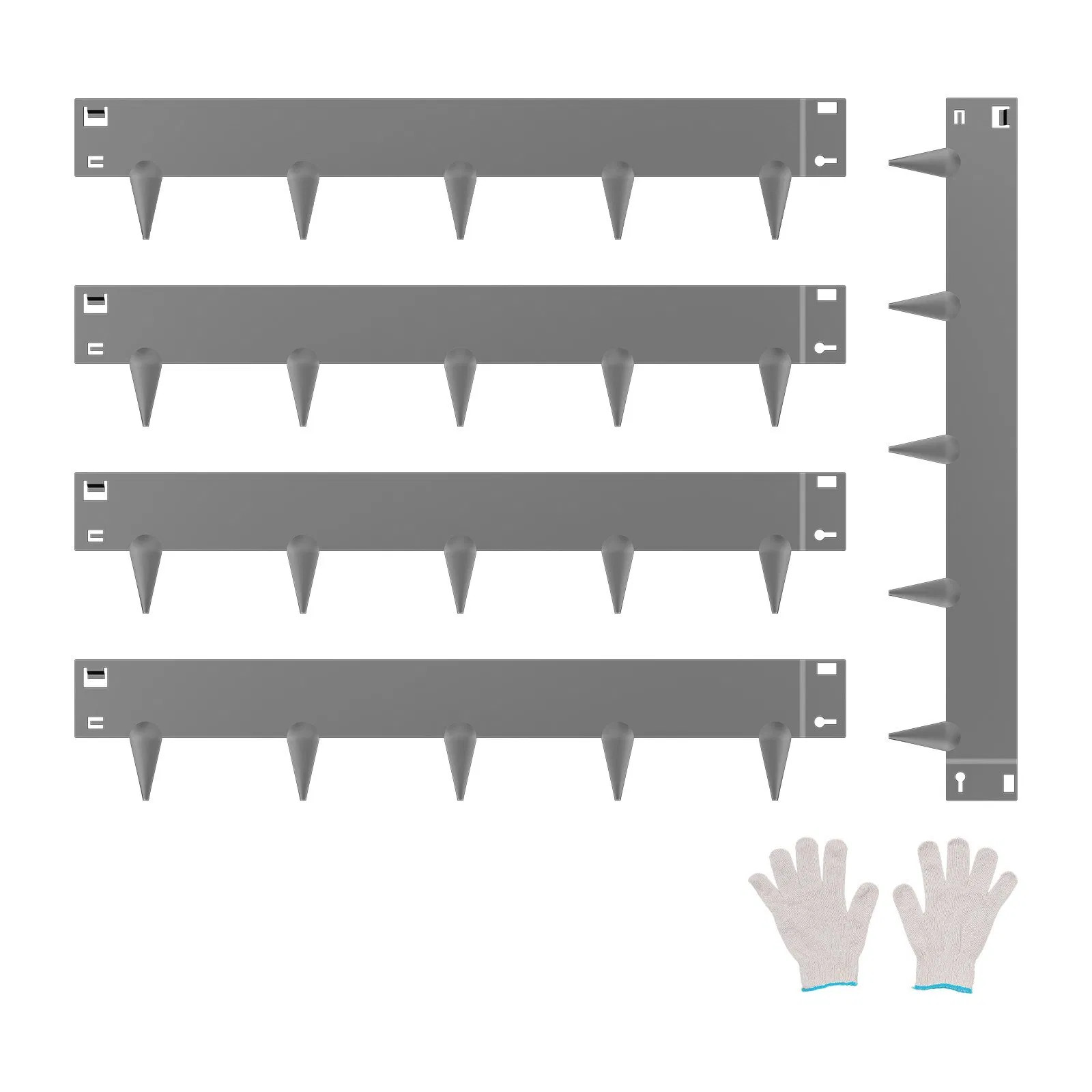 Steel Landscape Edging, 5 Packs 39 x 4 in Rust-Resistant Metal Landscape Edging,