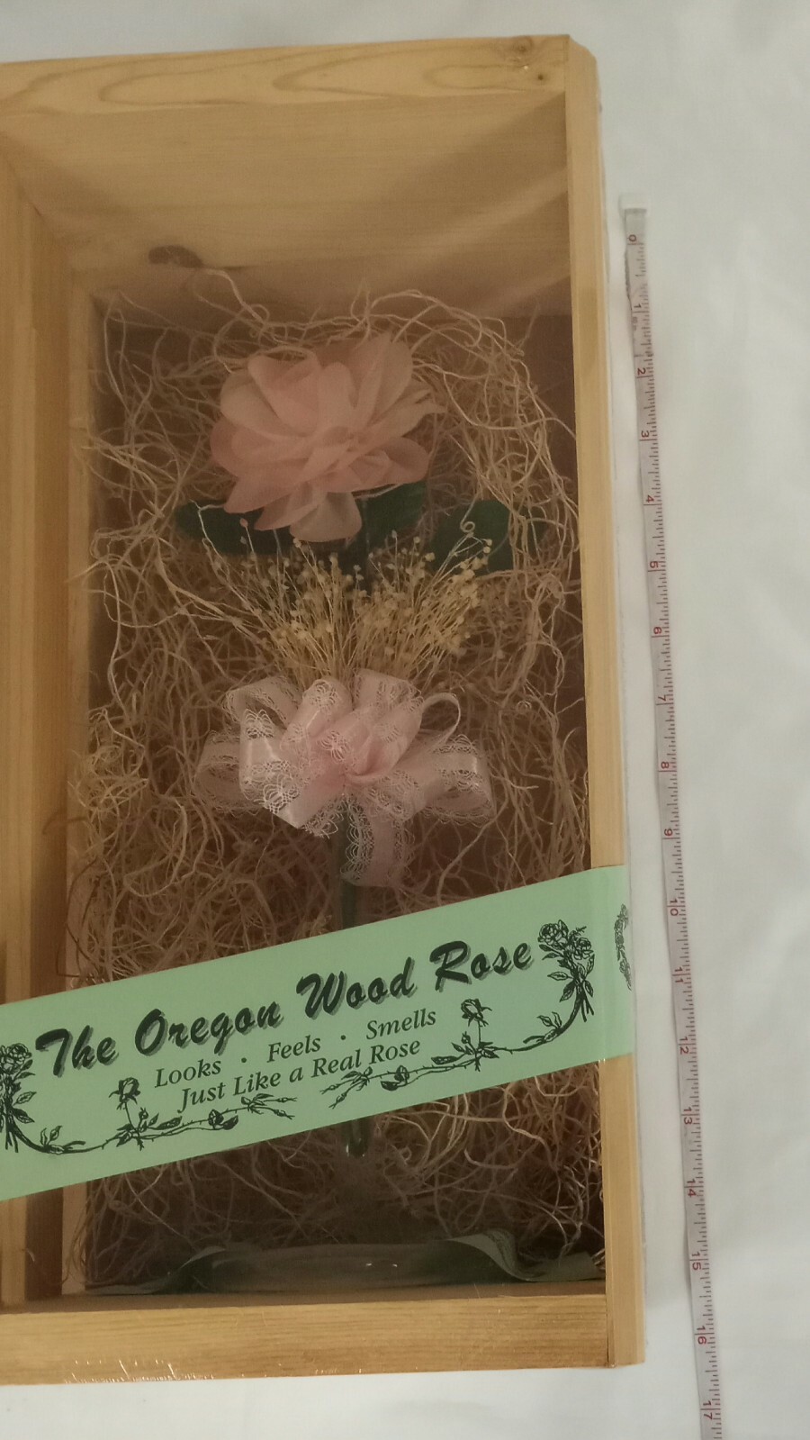 Vintage The Oregon Wood Rose 16″ X 9″ Joyous Reflections Handcrafted 1977 Sealed