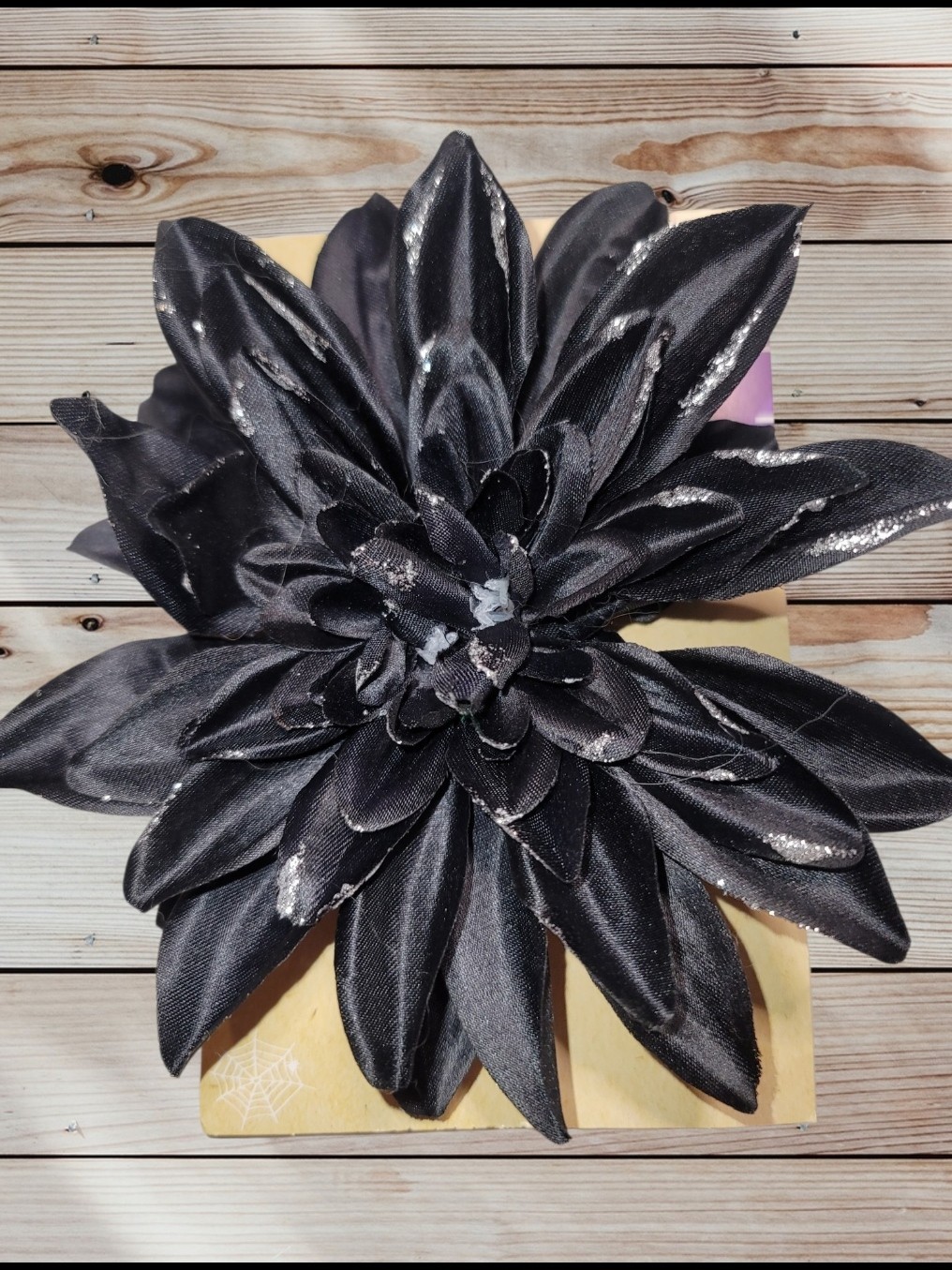 Lot of 9 – Fabric DAHLIA Flowers with Clips – For Crafting – Decoration – 5 Inch