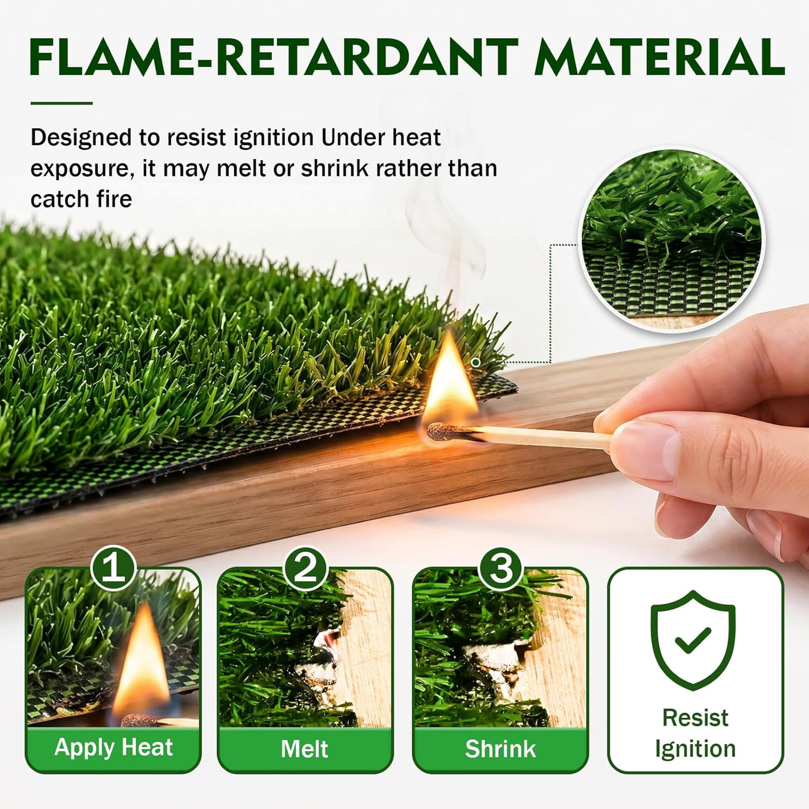 Artificial Grass Turf Rug 4×6 FT Outdoor Indoor Fake Grass Carpet Realistic