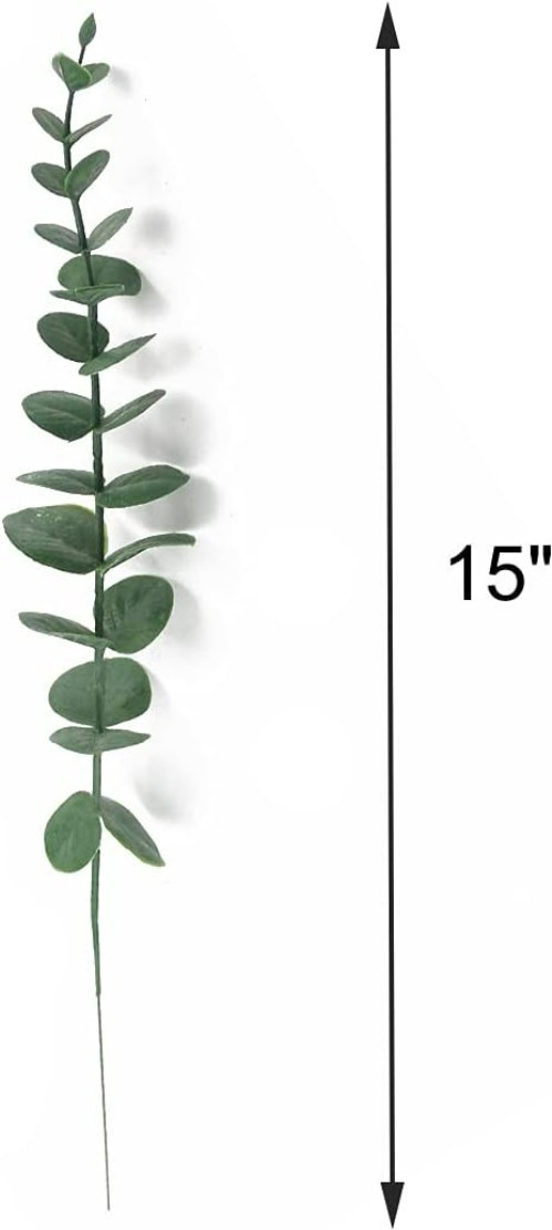 5 Pcs Flexible Artificial Eucalyptus Stems – Effortless Decor for Every Occasion