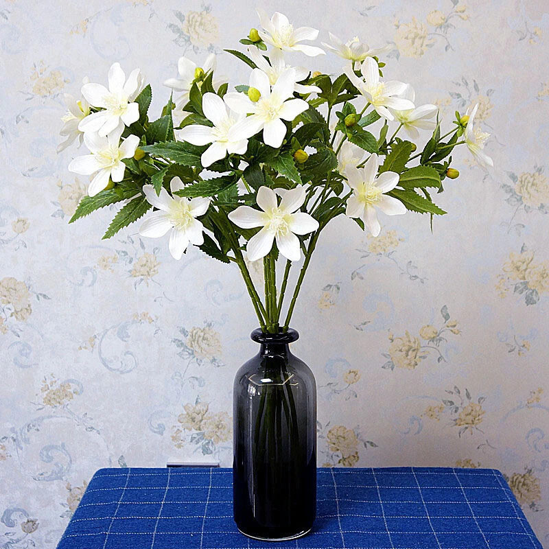 Artificial Silk Flowers Branches Fake Plants False Leaf Home Party Wedding Decor