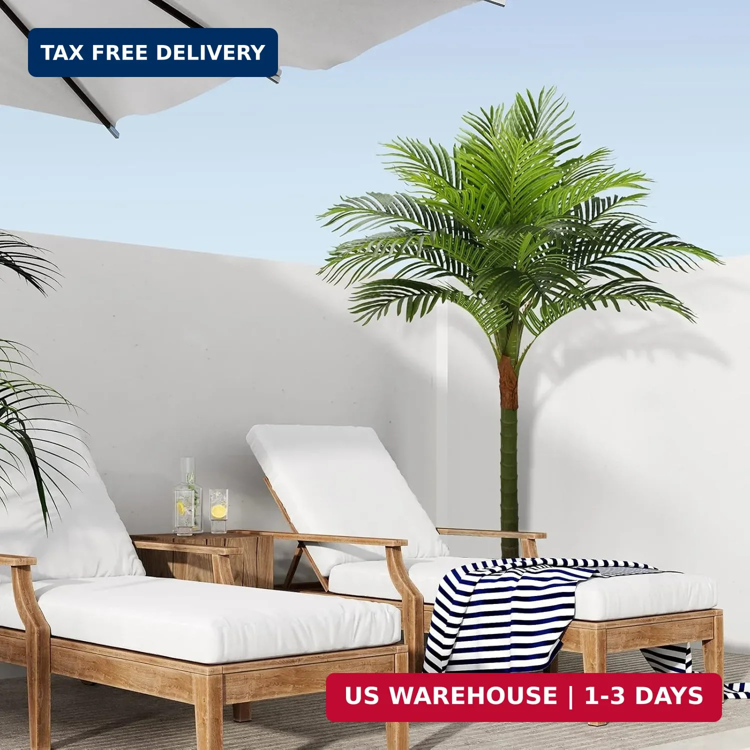 Palm Tree Artificial Tropical Plant 6FT Tall Faux Plants Indoor Fake Floor Plant
