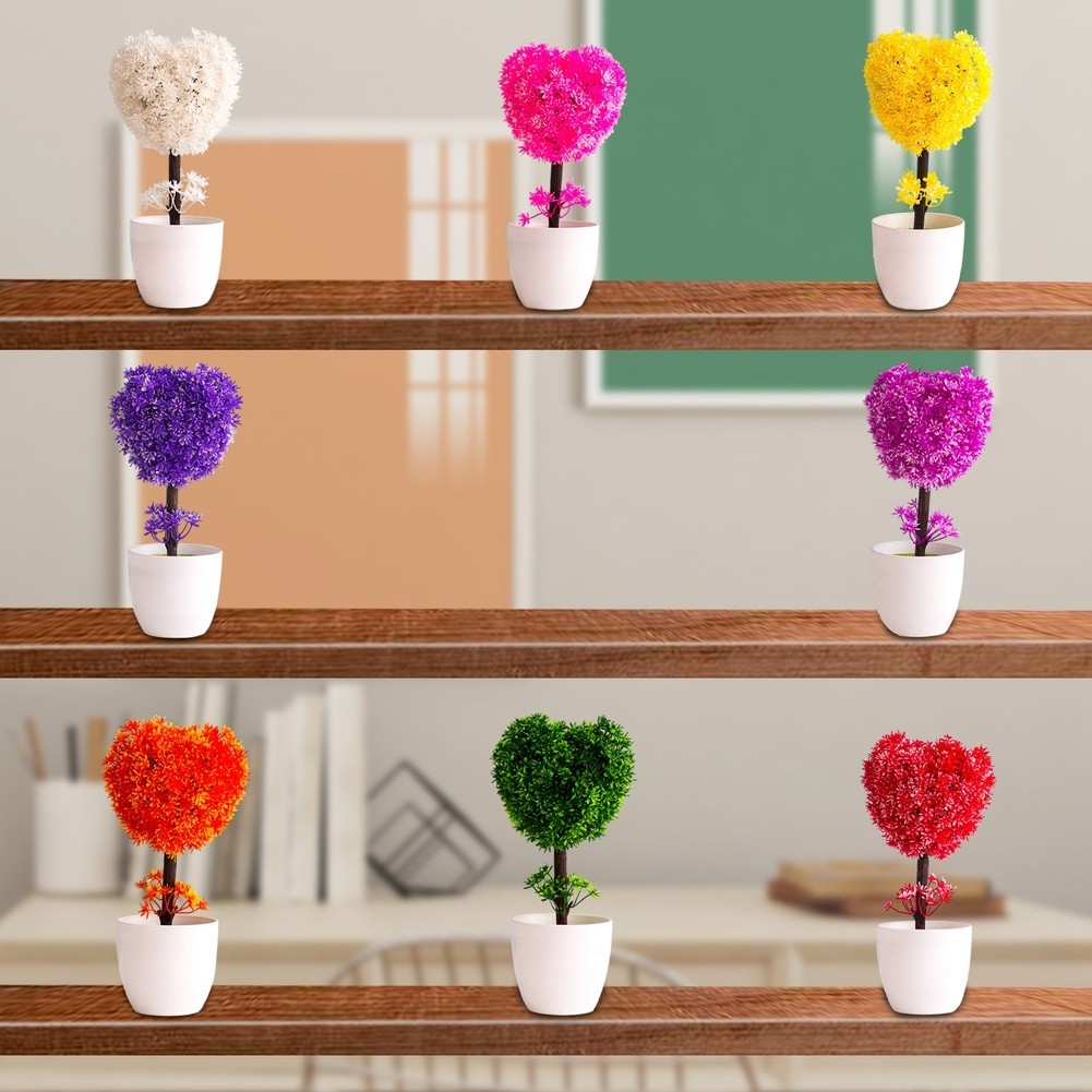 Artificial Camellia Silk Flower Display in Pot for Contemporary for interior