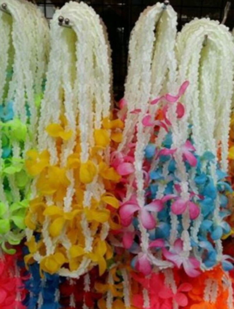 Garland Leis Flower Thai Necklace Hawaiian Luau Party Boxing Wreath Random Color