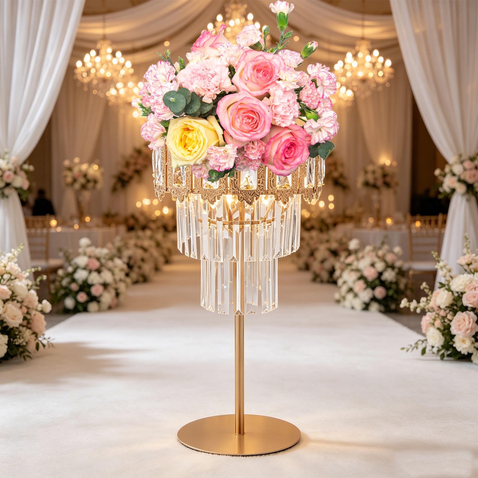 Flower Stand Centerpiece for Birthday Party Weddings Decoration Flowers Stand