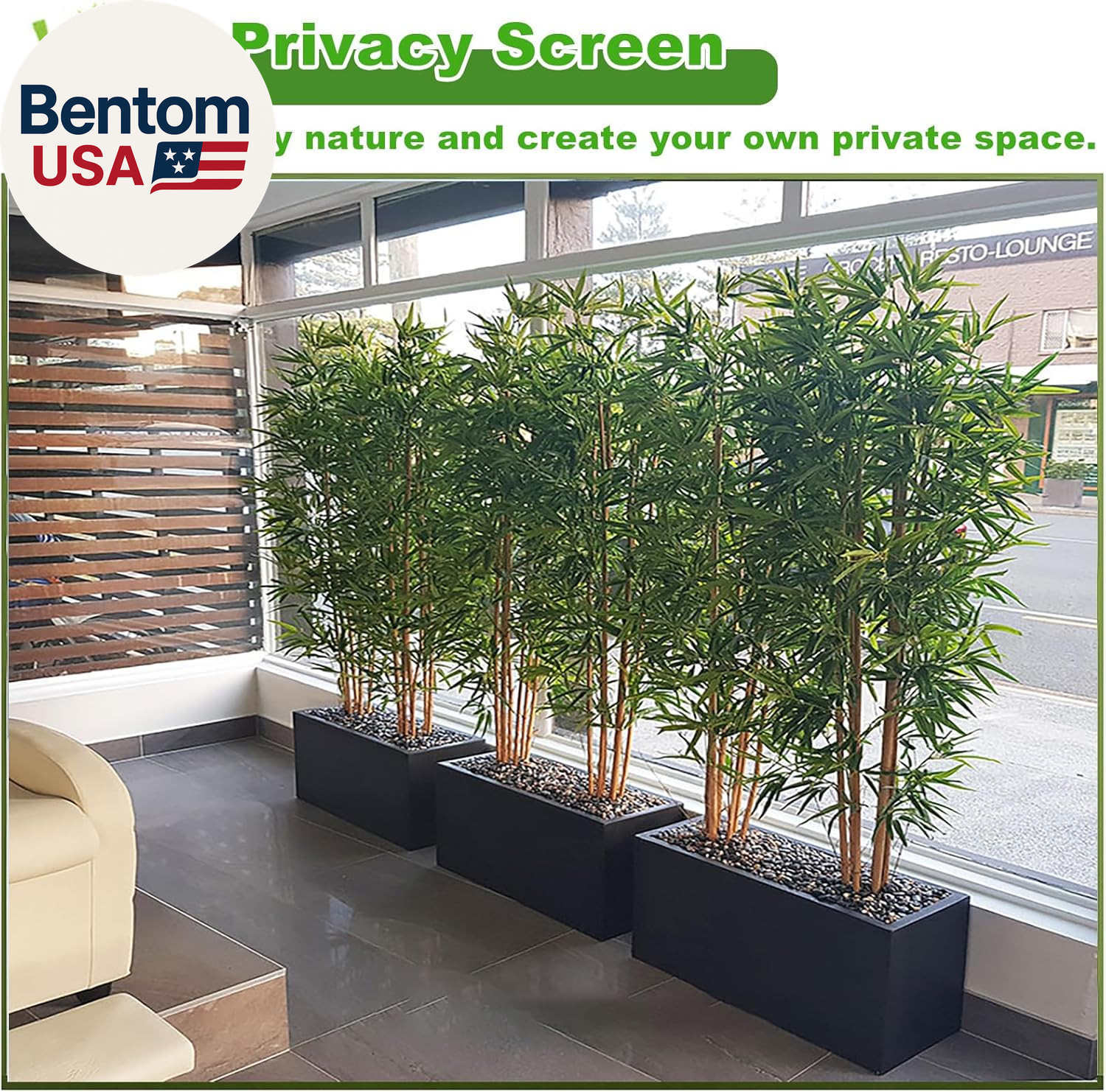 4 Ft Faux Bamboo Plant Outdoor 10 Pack, Fake Bamboo with Encrypted Leaves for Pa