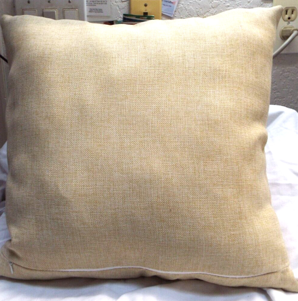 Welcome Throw Pillow 16″ x 16″ 3D Floral Leaves & Sunflower Design NEW