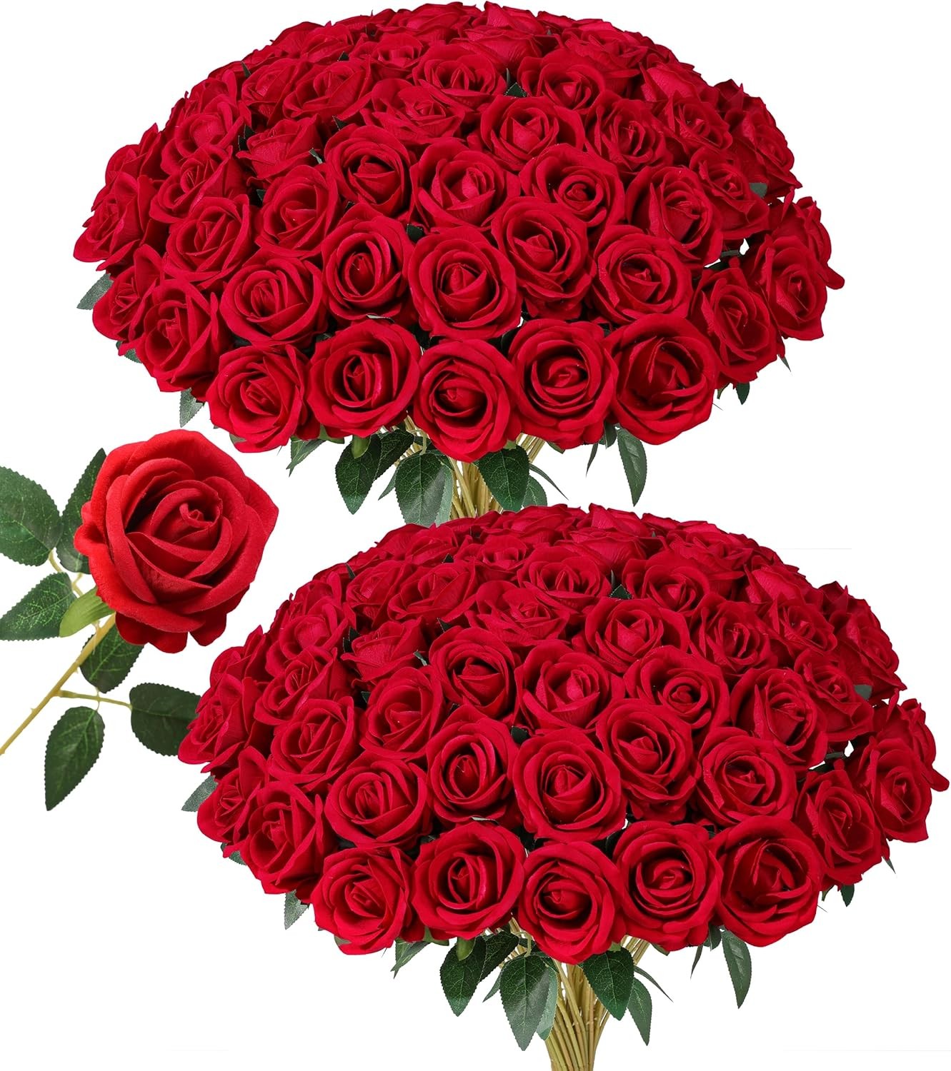 10-20 Artificial Red Roses Silk Lifelike Flowers Wedding Bouquet Roamtic Gift US