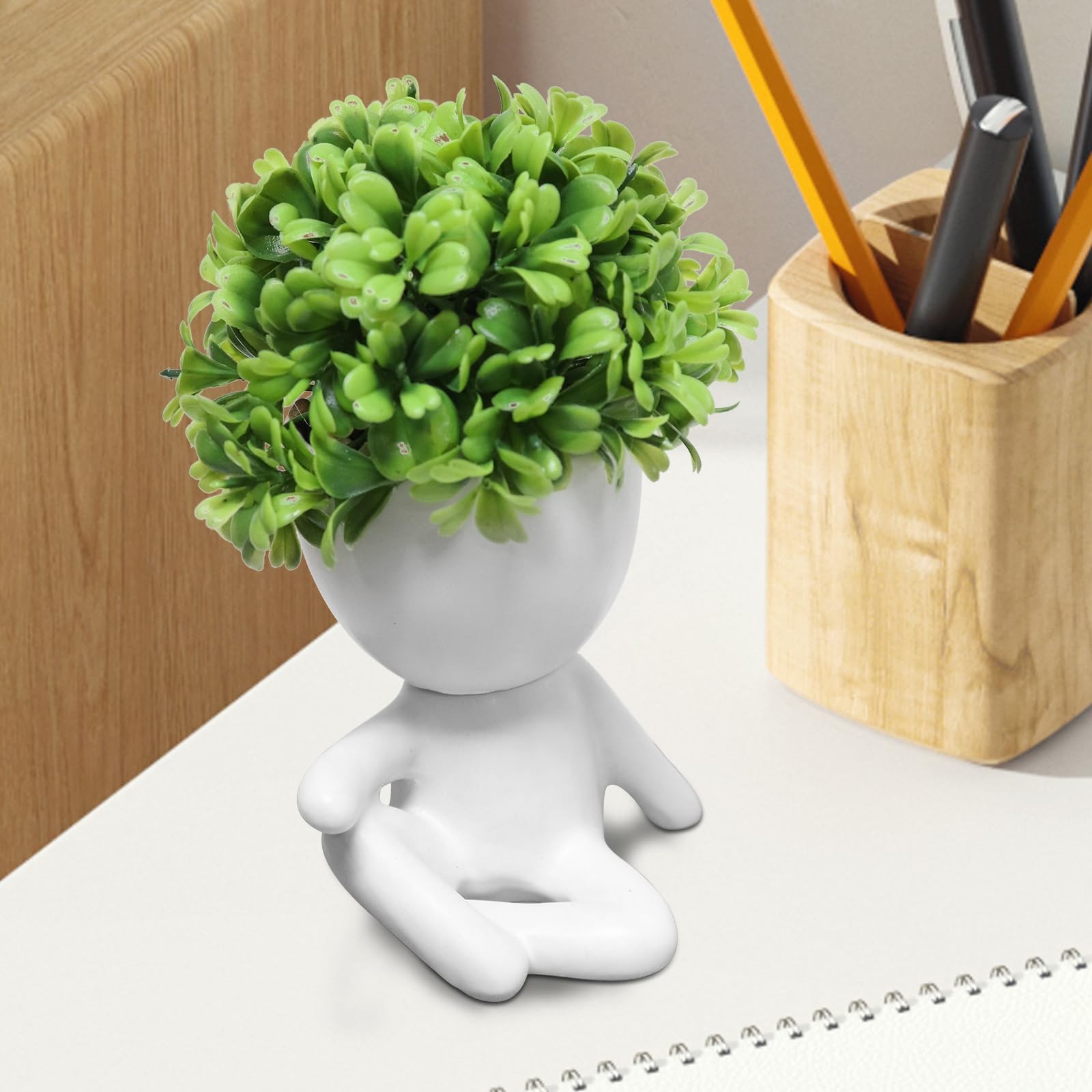 Small Artificial Succulents Potted Plants Faux Desk Decoration Fake 1 PCS