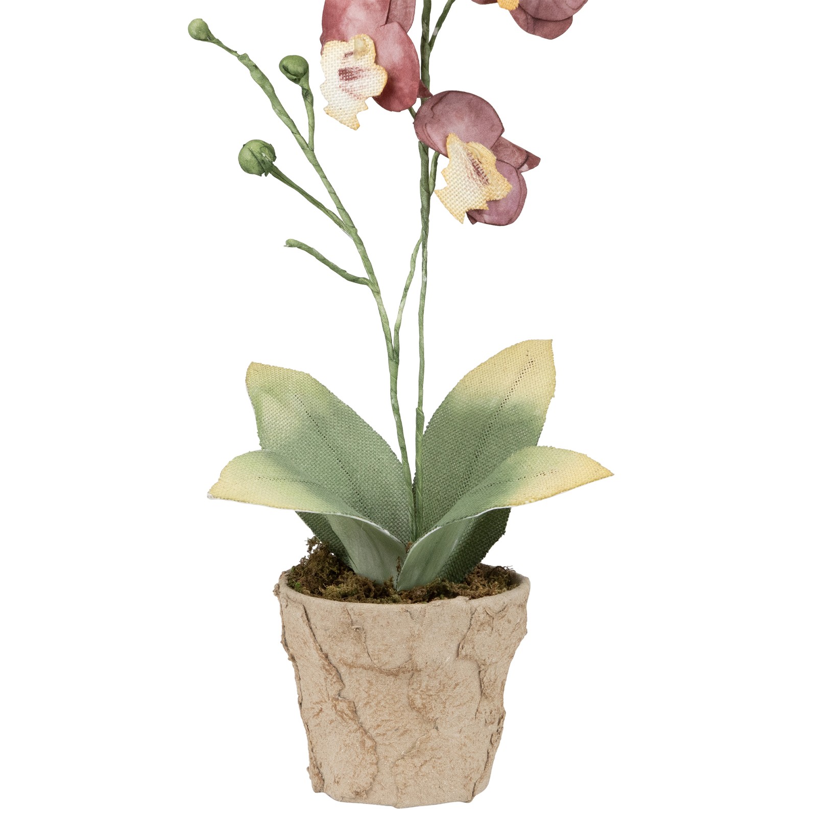 Northlight 14″ Artificial Crimson Red & Deep Banana Yellow Orchids Pot