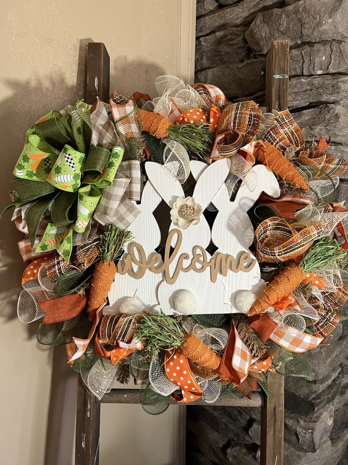 Wreath| Welcome Front Door Wreath| Home decor | Easter Spring Wreath